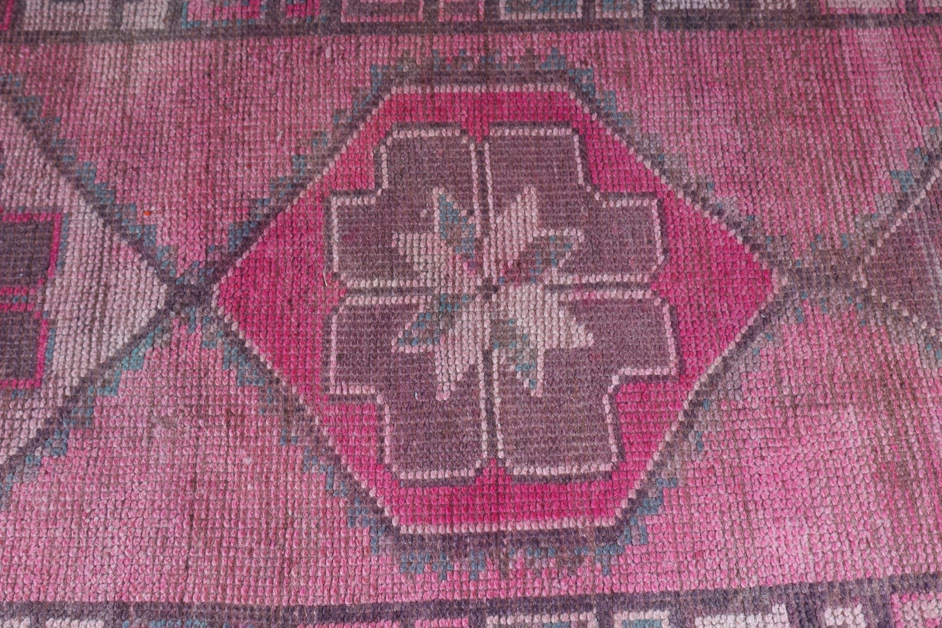 Turkish Rug, Kitchen Rugs, 2.9x9.8 ft Runner Rugs, Vintage Rug, Wool Rug, Pink Oriental Rug, Stair Rugs, Rugs for Kitchen, Moroccan Rugs