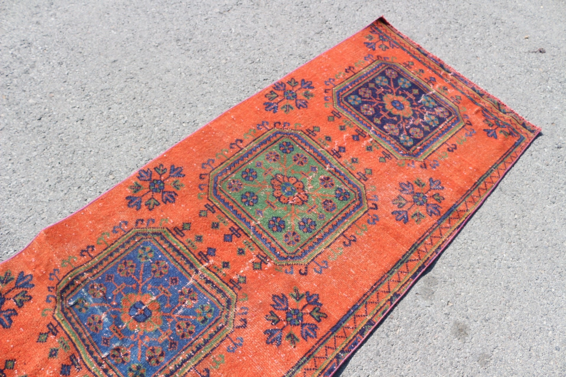 Orange Oushak Rugs, Custom Rug, Stair Rugs, 2.9x10.5 ft Runner Rugs, Antique Rugs, Vintage Rug, Rugs for Stair, Turkish Rugs