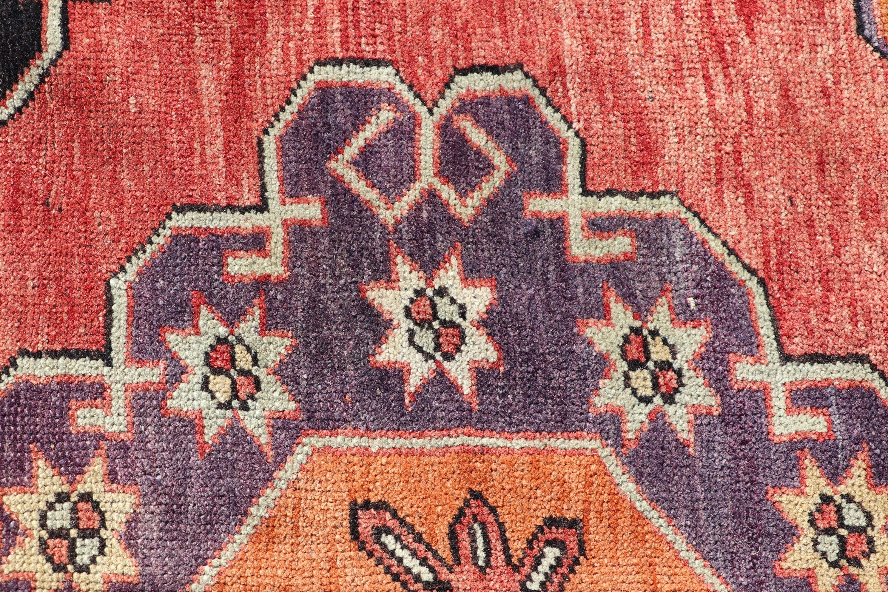 Living Room Rugs, 5.1x12 ft Large Rug, Aztec Rug, Vintage Rug, Oushak Rug, Floor Rug, Turkish Rug, Red Moroccan Rugs, Dining Room Rugs