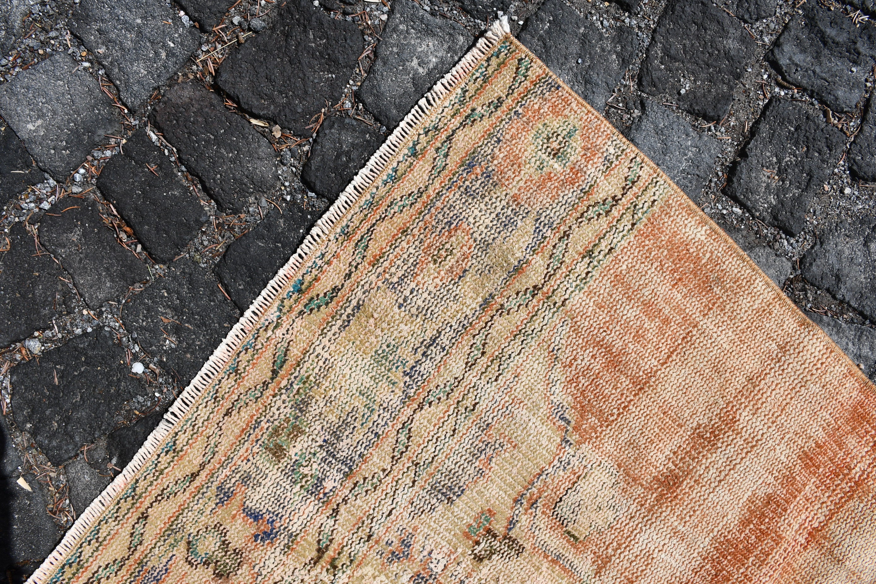 Oushak Runner Rug Rugs, 2.7x10.3 ft Runner Rug, Kitchen Rug, Vintage Rug, Turkish Rug, Oushak Rugs, Red Oushak Rug, Art Rug, Rugs for Stair