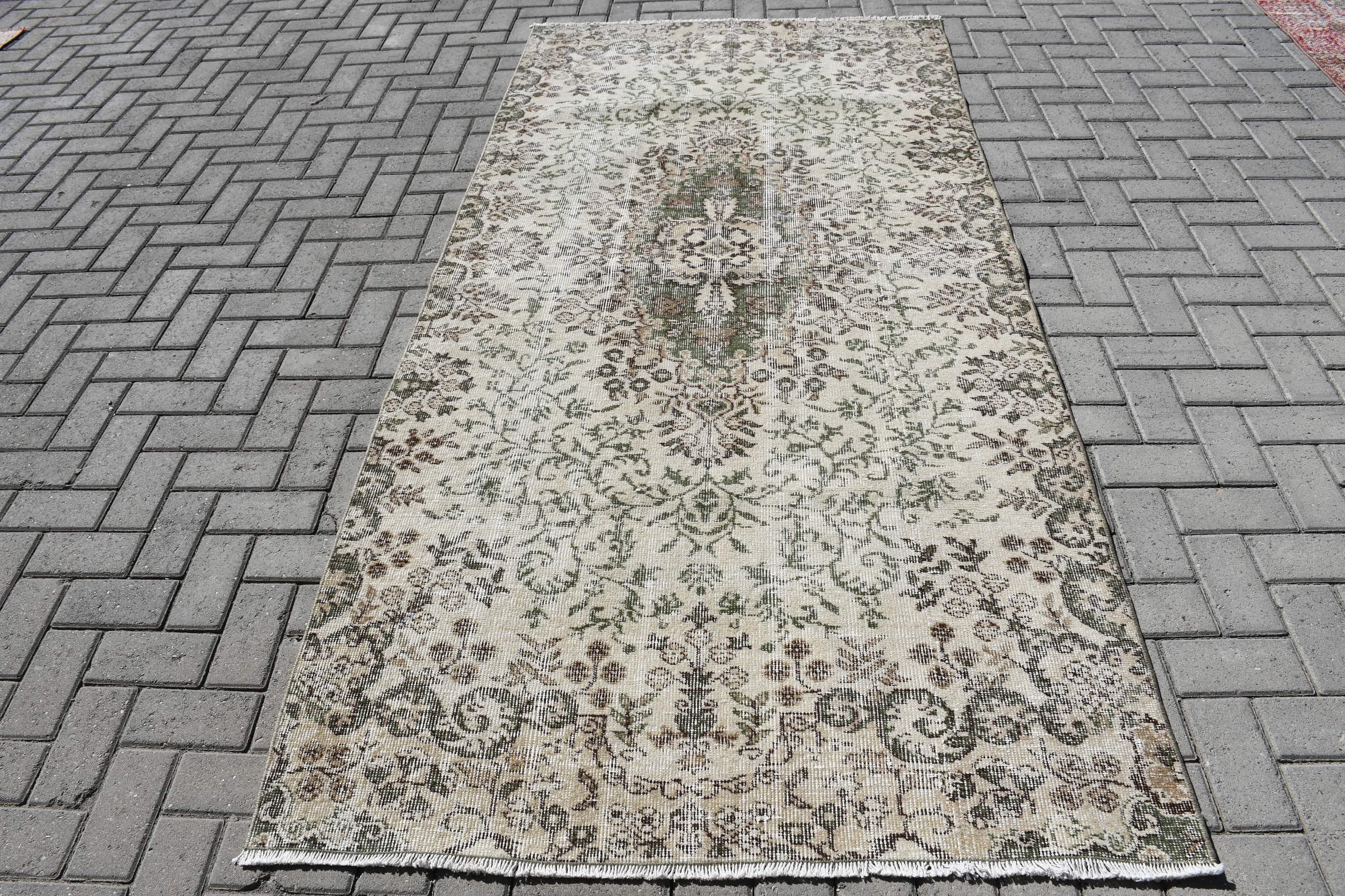 Nursery Rug, Oriental Rug, Vintage Rugs, Living Room Rug, Beige Home Decor Rugs, Turkish Rugs, Floor Rug, Cute Rug, 4.2x8.7 ft Area Rug