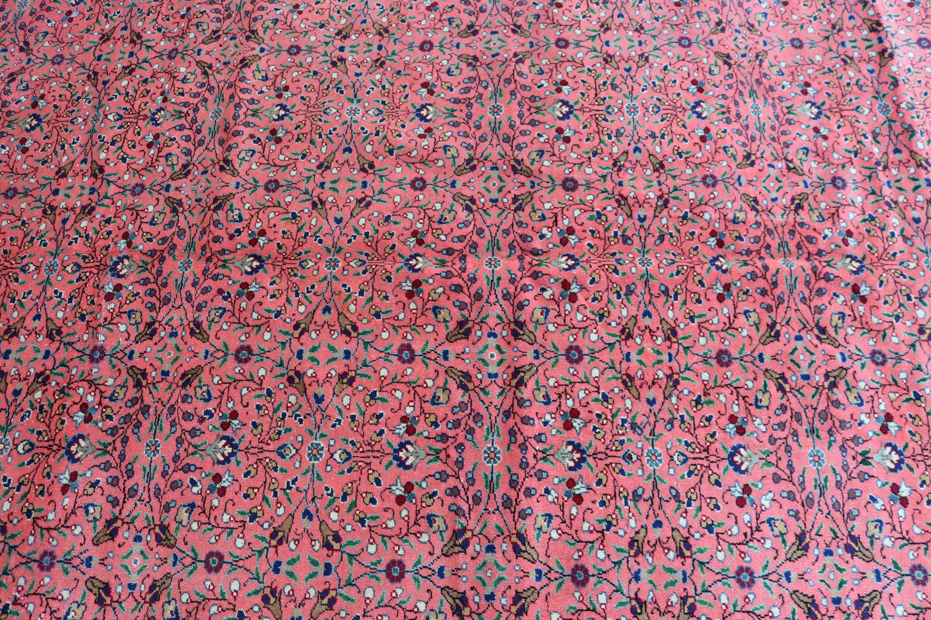 Türk Halısı, Yemek Odası Halıları, 5.7x9.4 ft Büyük Halılar, Büyük Vintage Halılar, Oushak Halısı, Pembe Ev Dekor Halıları, Açıklama Halıları, Vintage Halı