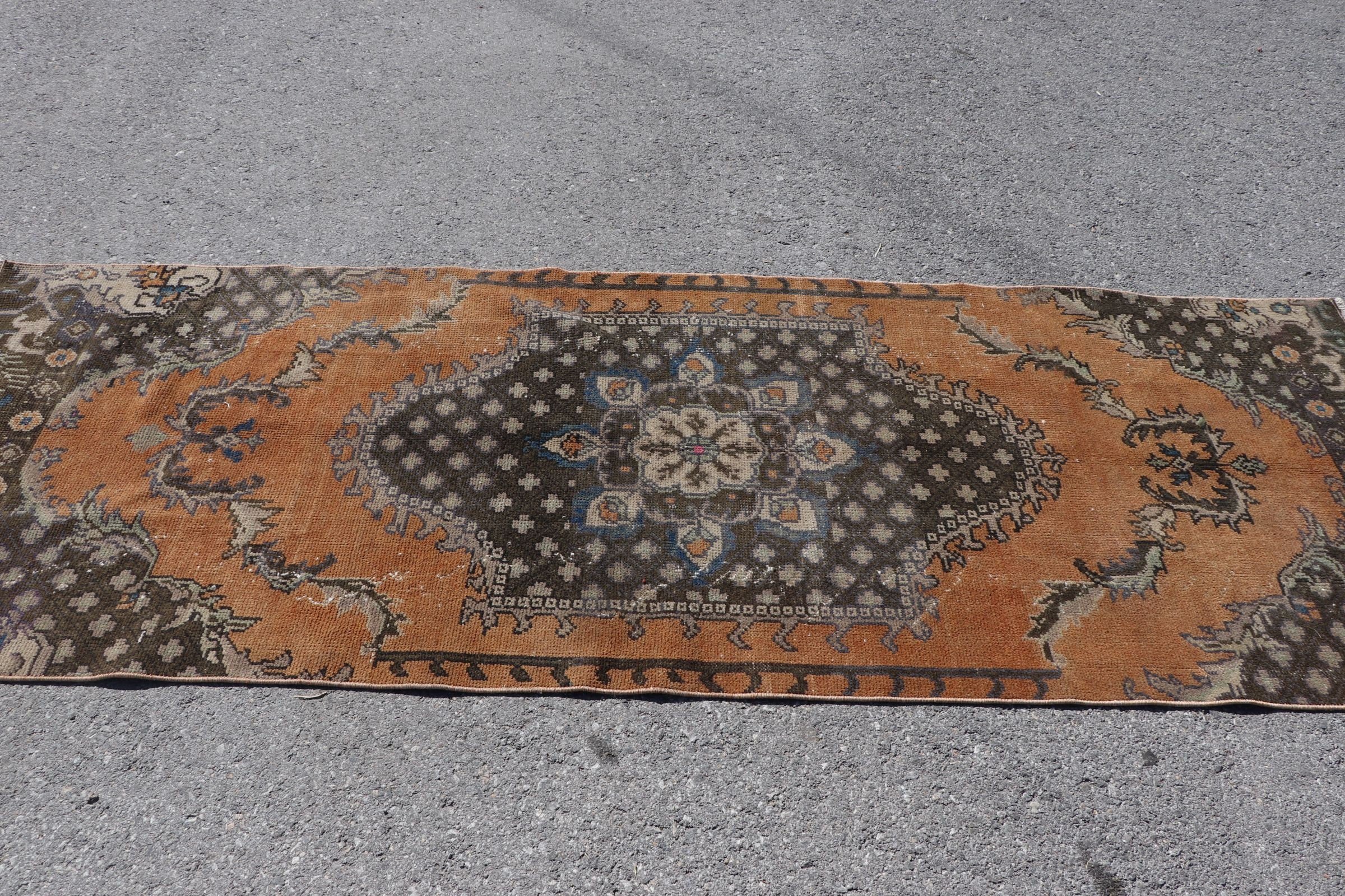 Merdiven Halısı, Oryantal Halı, 3,2x8,7 ft Koşucu Halısı, Kahverengi Fas Halısı, Mutfak Halısı, Dekoratif Halı, Vintage Halı, Merdiven Halıları, Türk Halısı