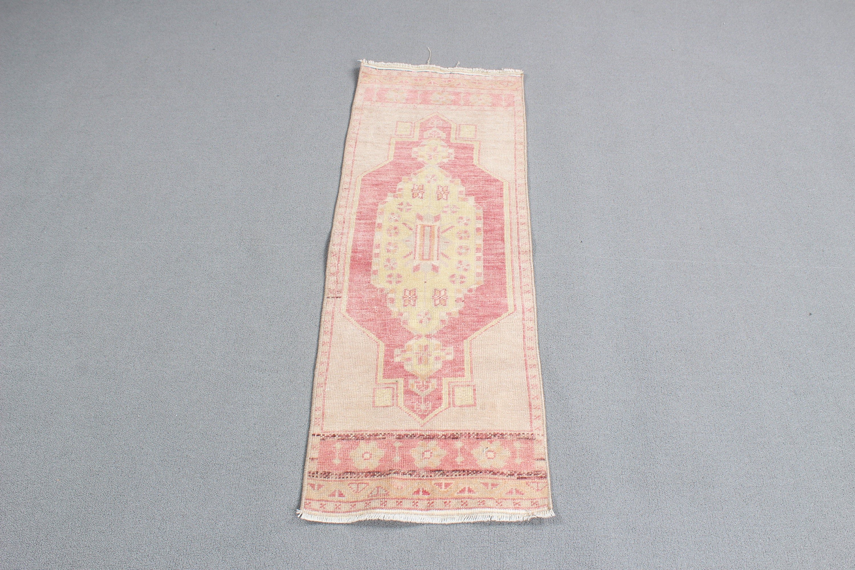 Küçük Alan Halıları, Boho Halısı, Küçük Boho Halıları, 1,4x3,7 ft Küçük Halı, Pembe Mutfak Halıları, Türk Halıları, Fas Halıları, Vintage Halılar