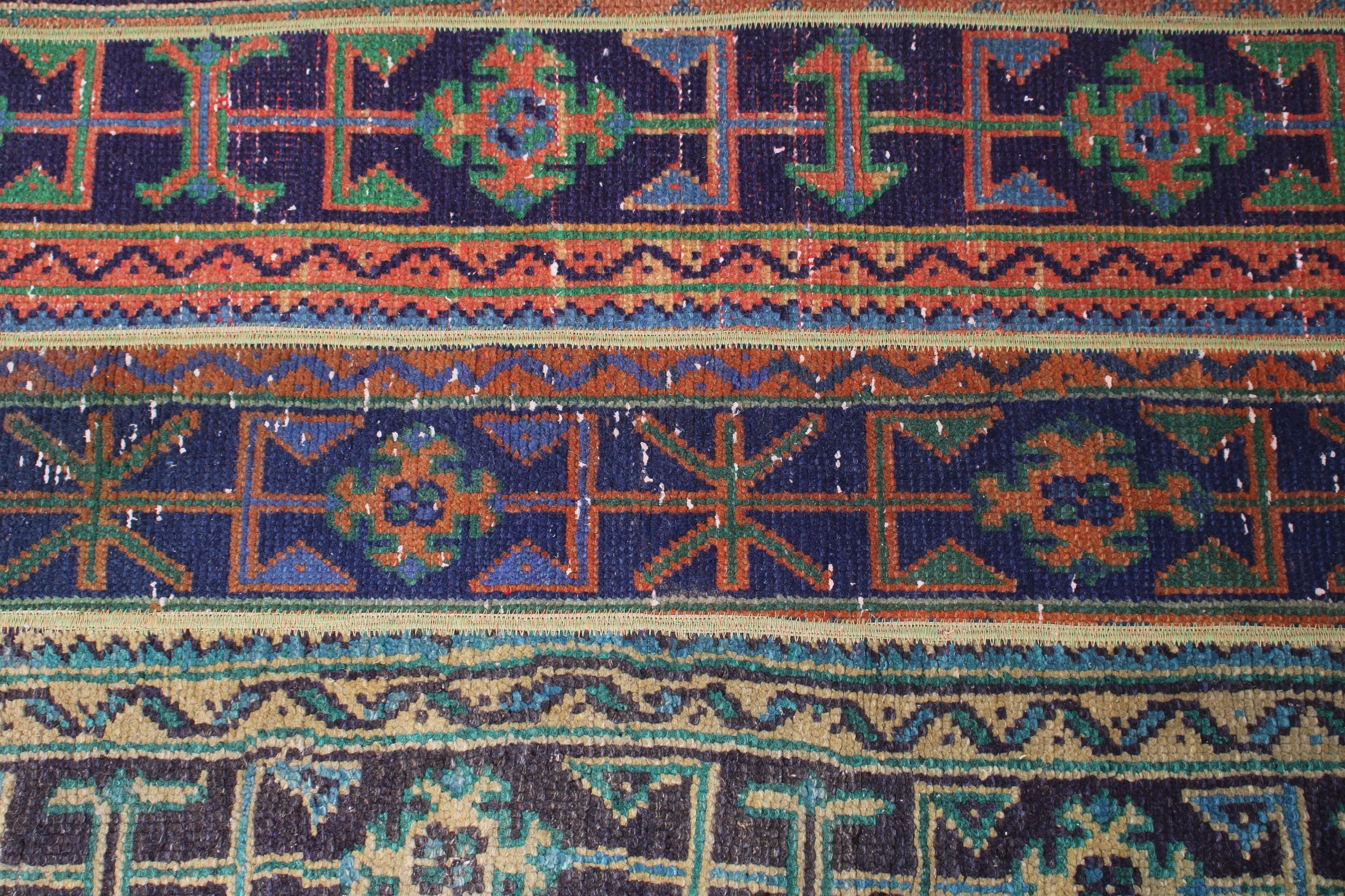 Vintage Halılar, Yatak Odası Halıları, Türk Halısı, 2,6x5,9 ft Vurgulu Halılar, Mutfak Halıları, Vintage Vurgulu Halı, Fas Halısı, Mavi El Dokuma Halılar