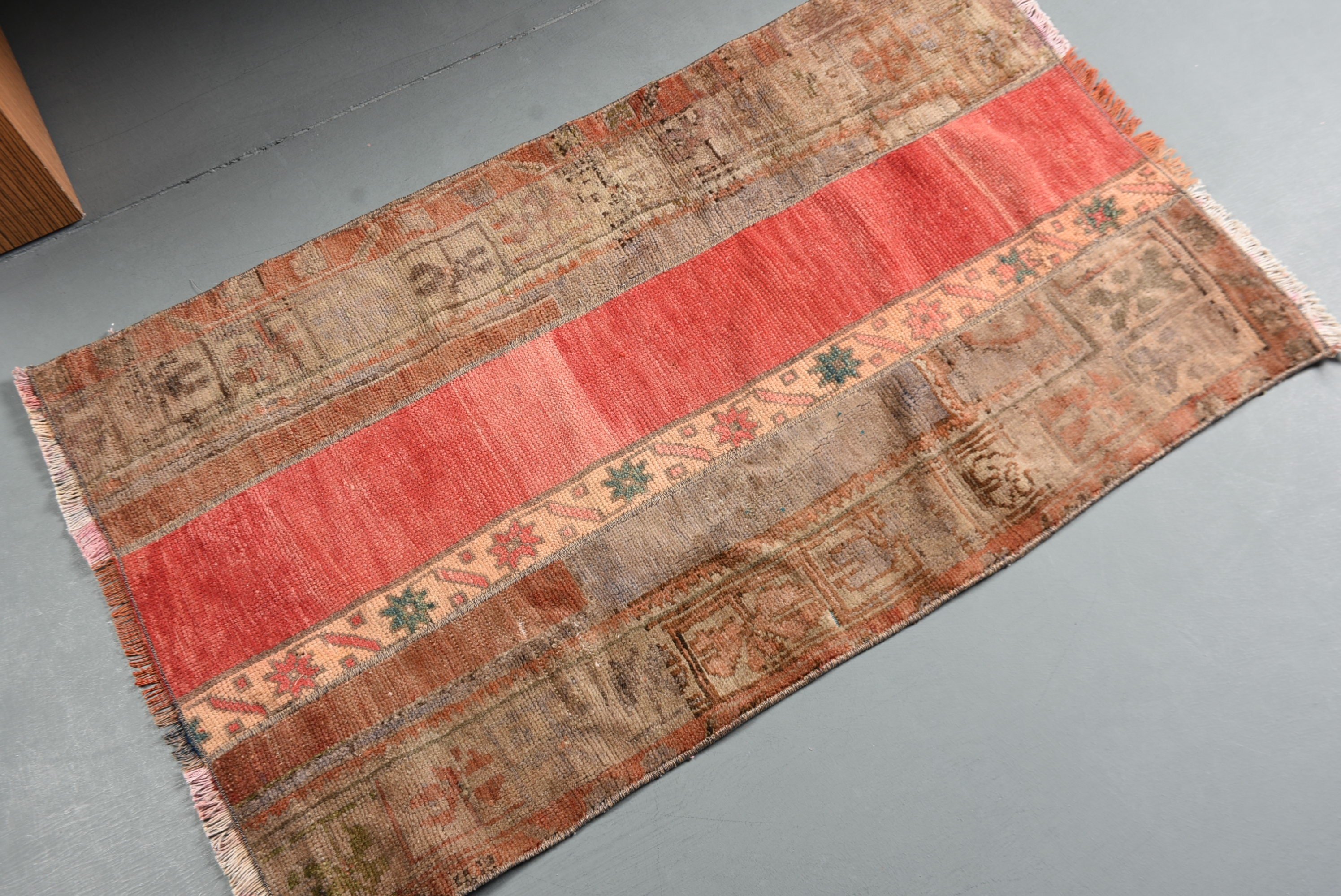 Kitchen Rugs, Red Moroccan Rug, Antique Rugs, Vintage Rugs, Rugs for Bedroom, 2.2x3.7 ft Small Rugs, Entry Rug, Turkish Rug