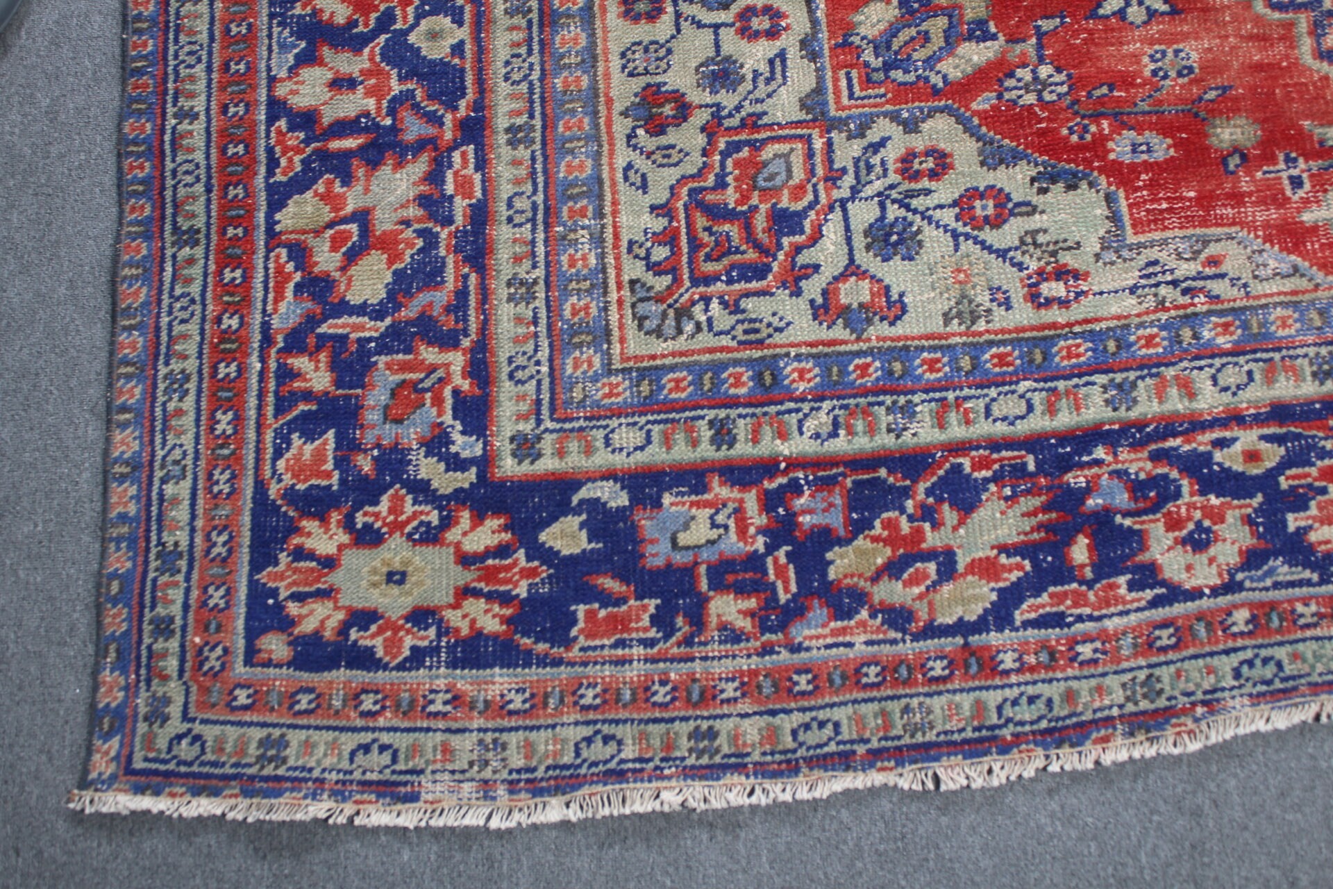 Ev Dekorasyonu Halısı, Vintage Halı, 7.7x10.9 ft Büyük Boy Halılar, Salon Halıları, Yemek Odası Halıları, Türk Halısı, Eski Halılar, Kırmızı Oushak Halıları, Antika Halılar