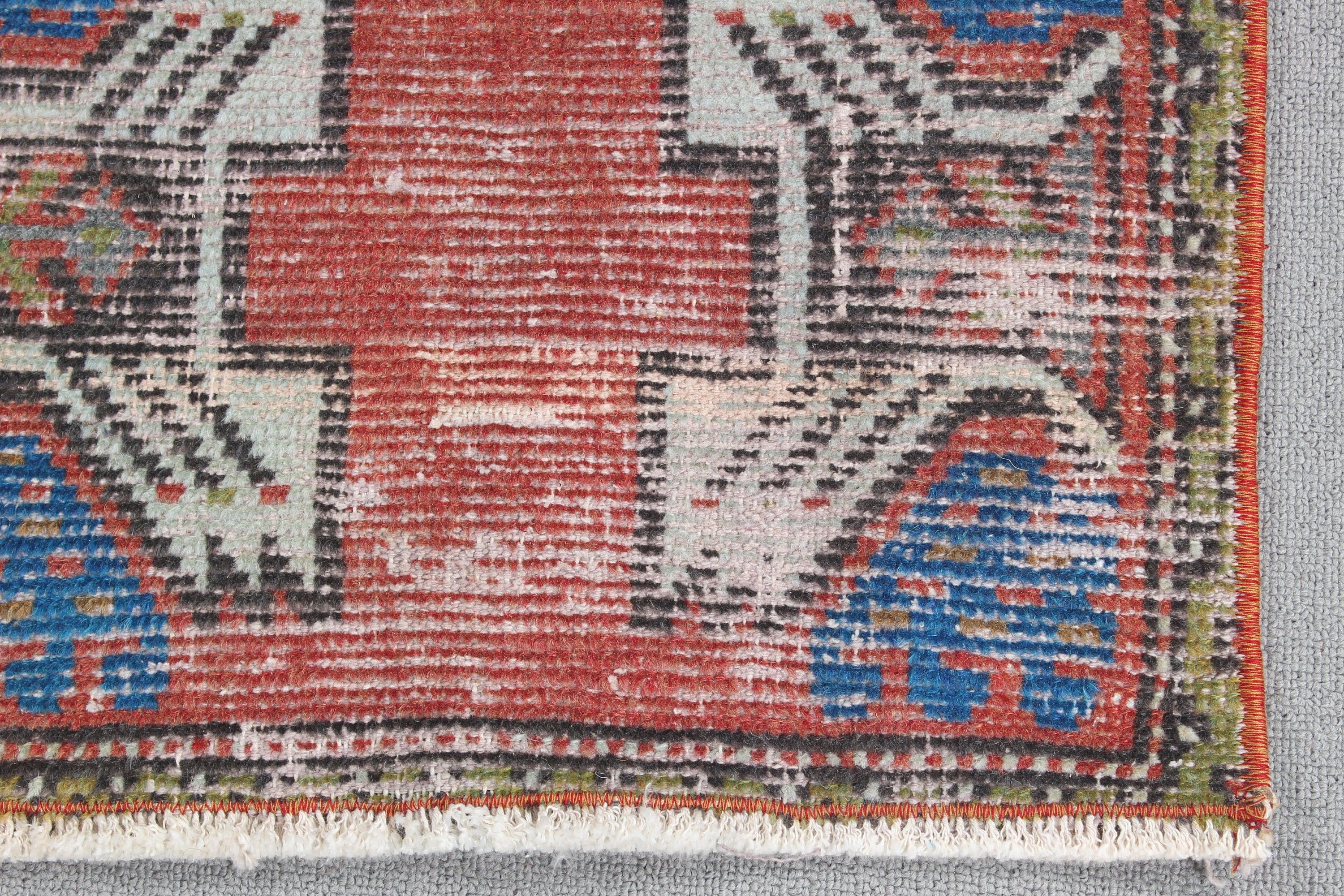 Cool Rugs, Bedroom Rug, Small Area Rug, Luxury Rug, Vintage Rug, Red  1.5x3.2 ft Small Rug, Small Vintage Rug, Turkish Rug