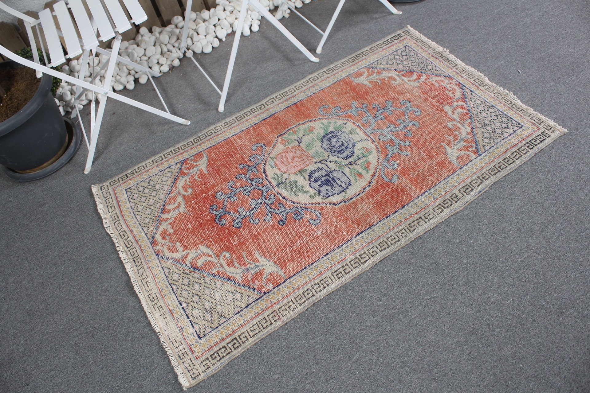 Yatak Odası Halısı, Türk Halısı, Vintage Halı, 2.7x4.6 ft Küçük Halı, Kırmızı Soğuk Halılar, Anadolu Halıları, Ev Dekorasyonu Halıları, Banyo Halıları, Banyo Halısı