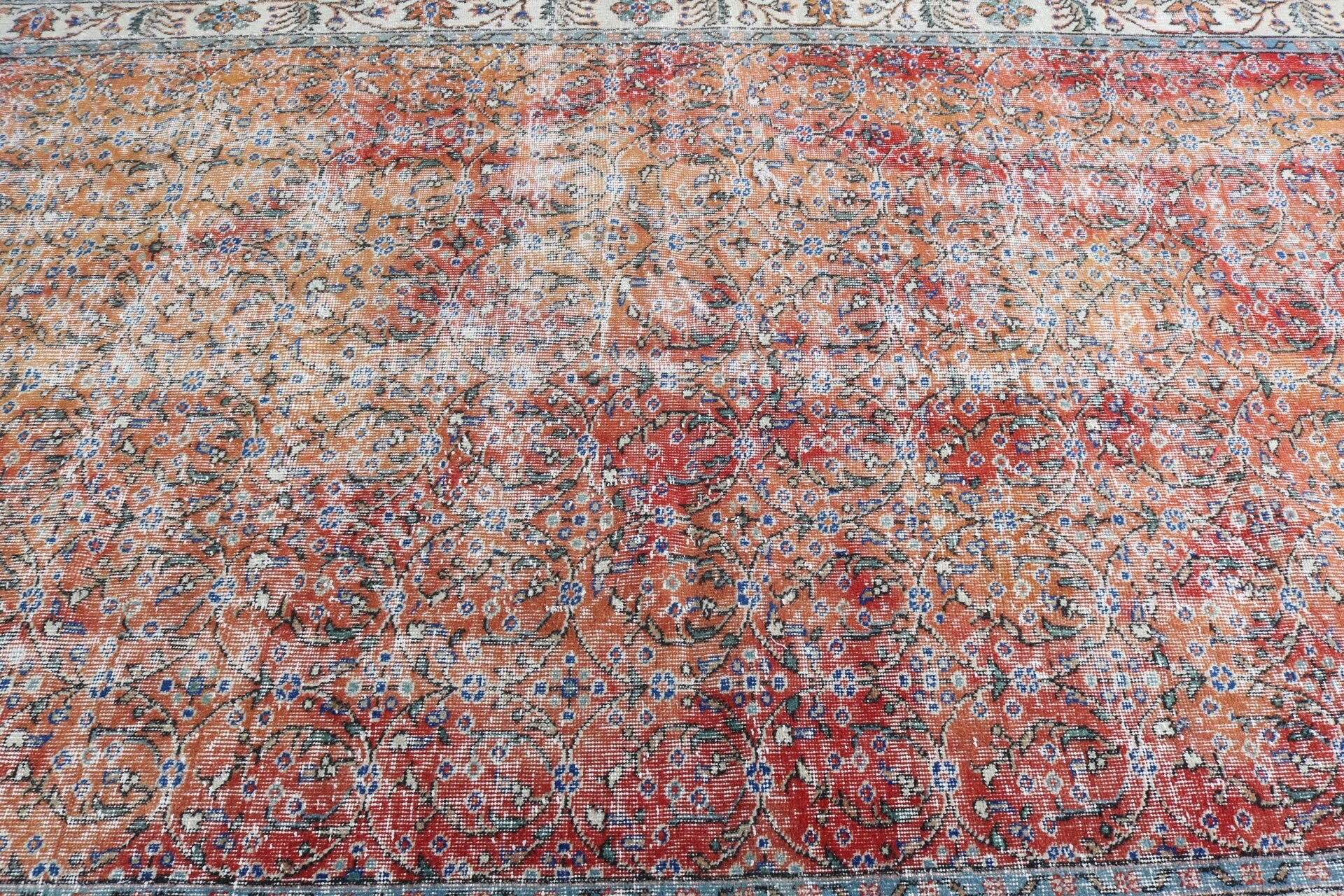 Dining Room Rugs, Neutral Rugs, Vintage Rugs, Orange Flatweave Rugs, 5.7x9.1 ft Large Rugs, Turkish Rugs, Large Vintage Rug, Modern Rug