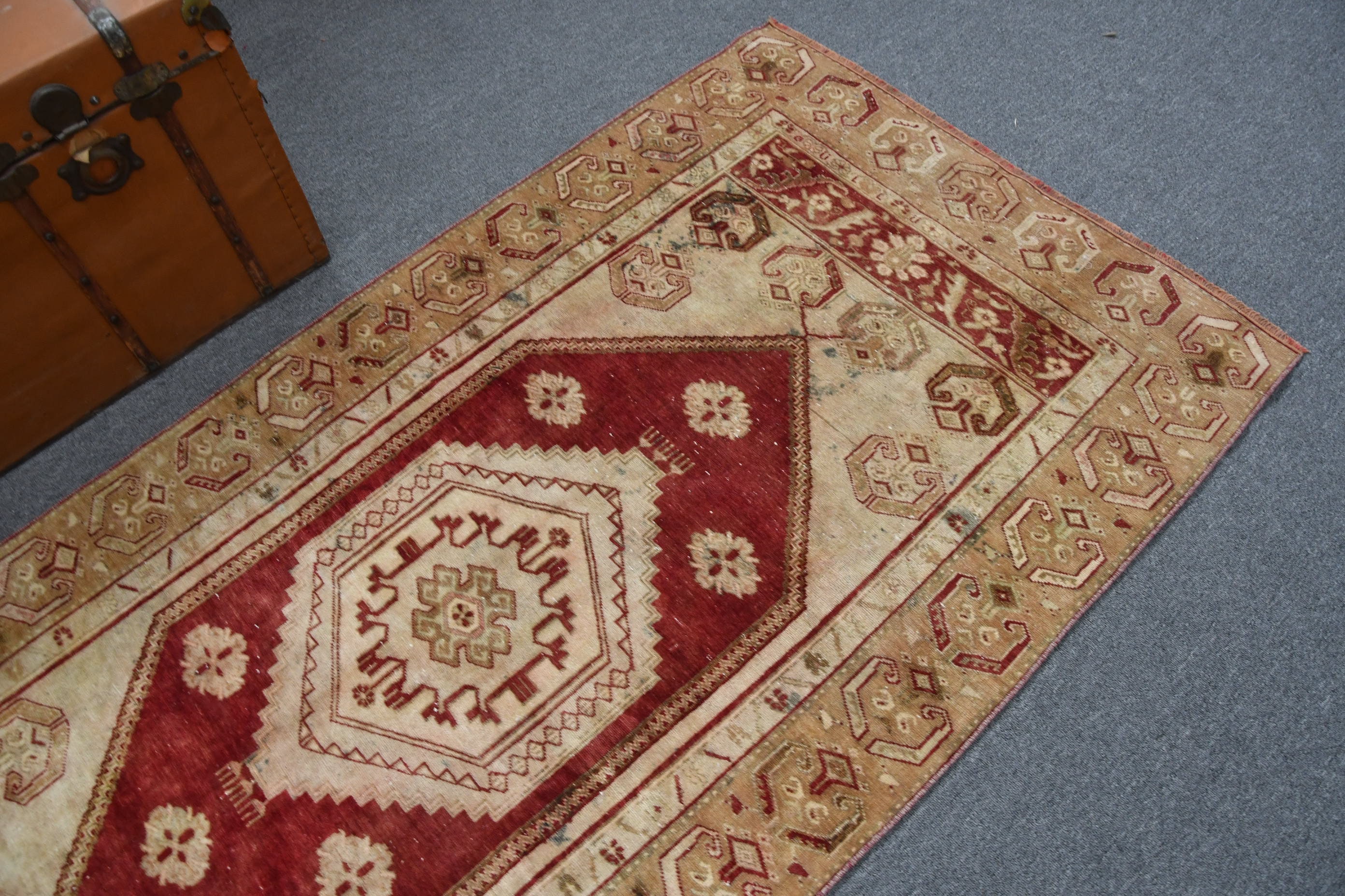 Oushak Rugs, Rugs for Dining Room, Indoor Rug, Bedroom Rug, Vintage Rug, Anatolian Rugs, Turkish Rug, Hand Knotted Rug, 3.5x7.2 ft Area Rug