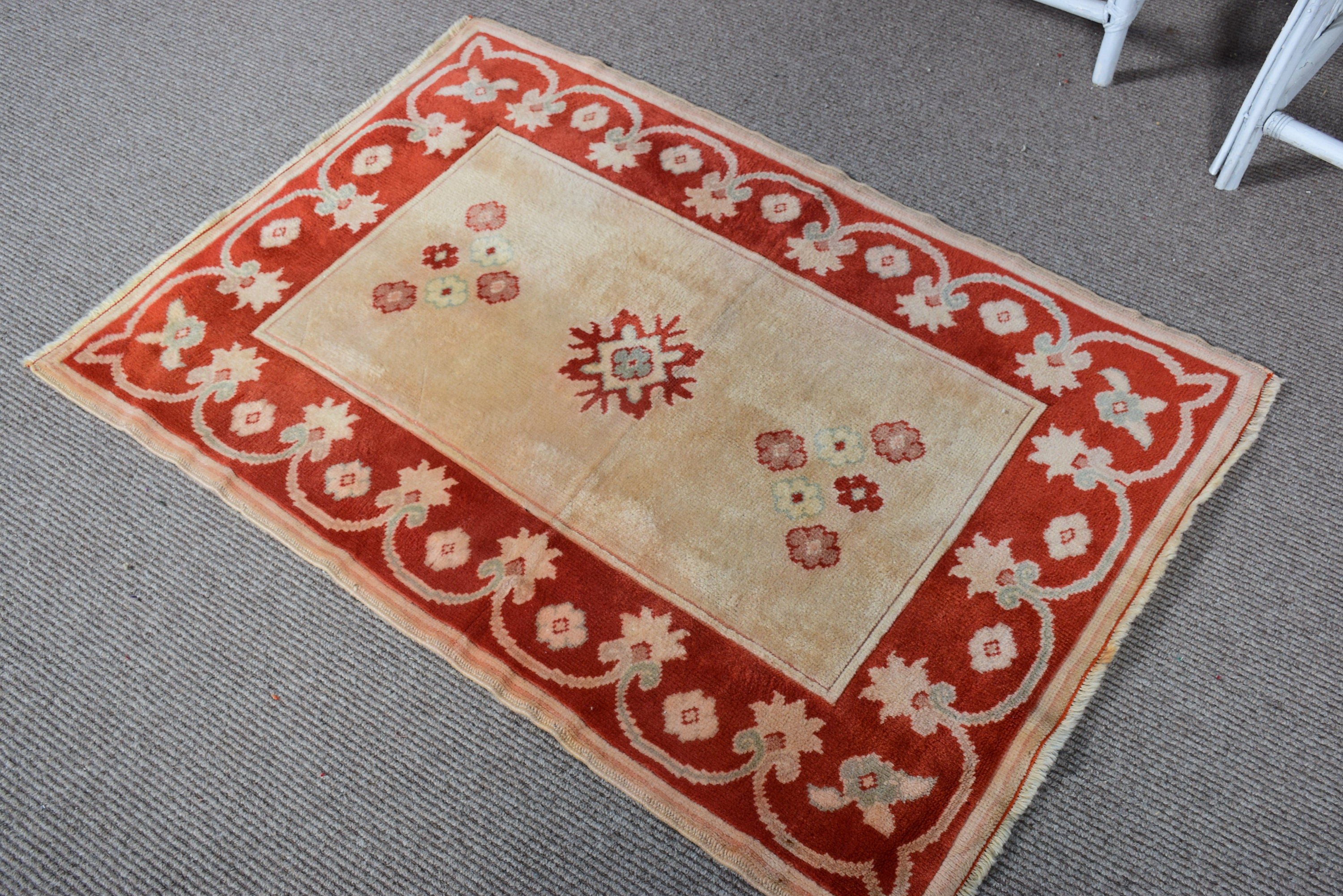 2.9x4.1 ft Small Rug, Turkish Rugs, Bedroom Rug, Statement Rugs, Outdoor Rug, Vintage Rug, Nursery Rugs, Beige Anatolian Rug, Moroccan Rug