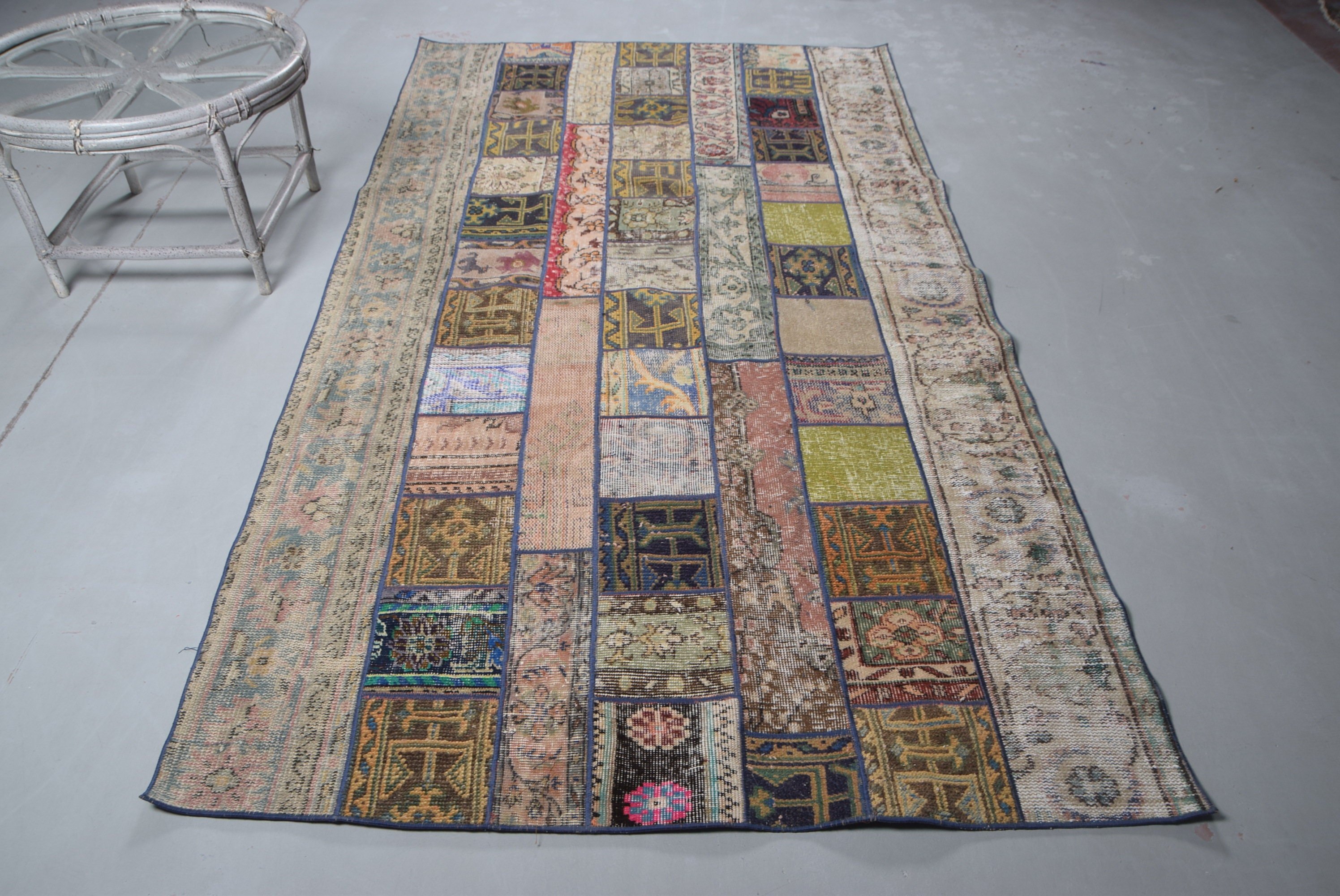 Living Room Rug, Turkish Rugs, Rainbow Bedroom Rugs, Wool Rug, 4.8x8.9 ft Large Rug, Home Decor Rugs, Rugs for Bedroom, Vintage Rug