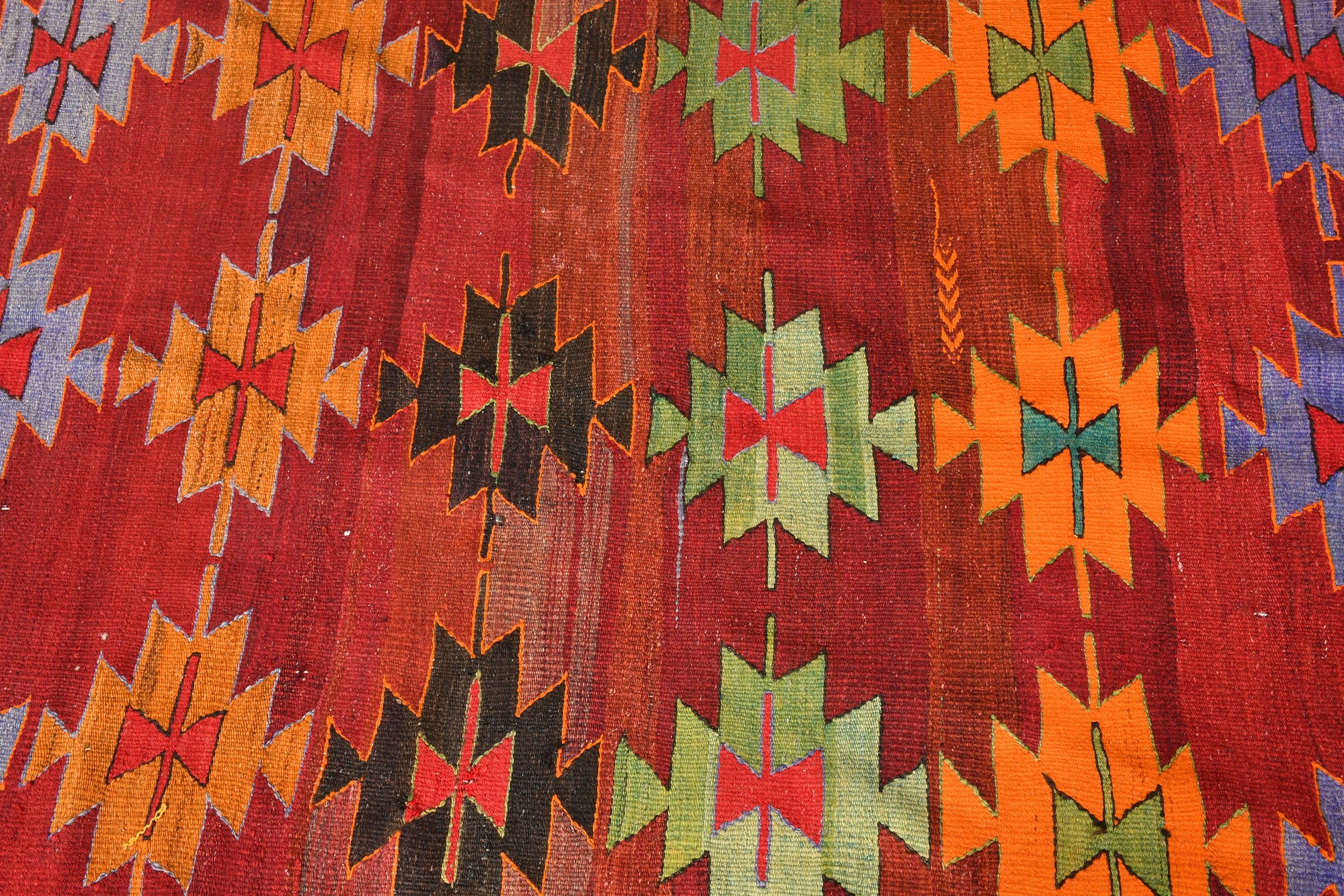 Yatak Odası Halısı, Oryantal Halı, Vintage Halı, Kilim, Türk Halısı, Çocuk Halısı, Kırmızı 4.4x6.2 ft Alan Halıları, Boho Halısı, Oushak Halısı