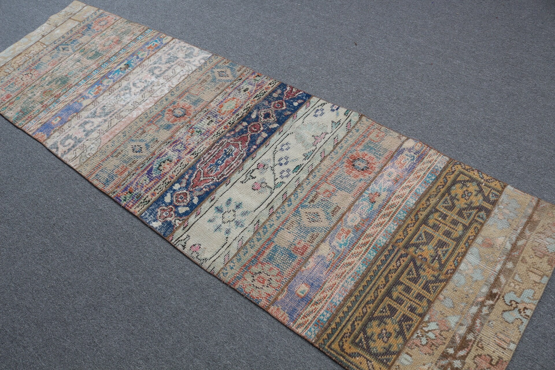 Soluk Halı, Koridor Halıları, Bej Yer Halısı, Mutfak Halısı, 2,5x8,5 ft Runner Halıları, Ev Dekorasyonu Halısı, Türk Halısı, Koridor Halıları, Vintage Halılar