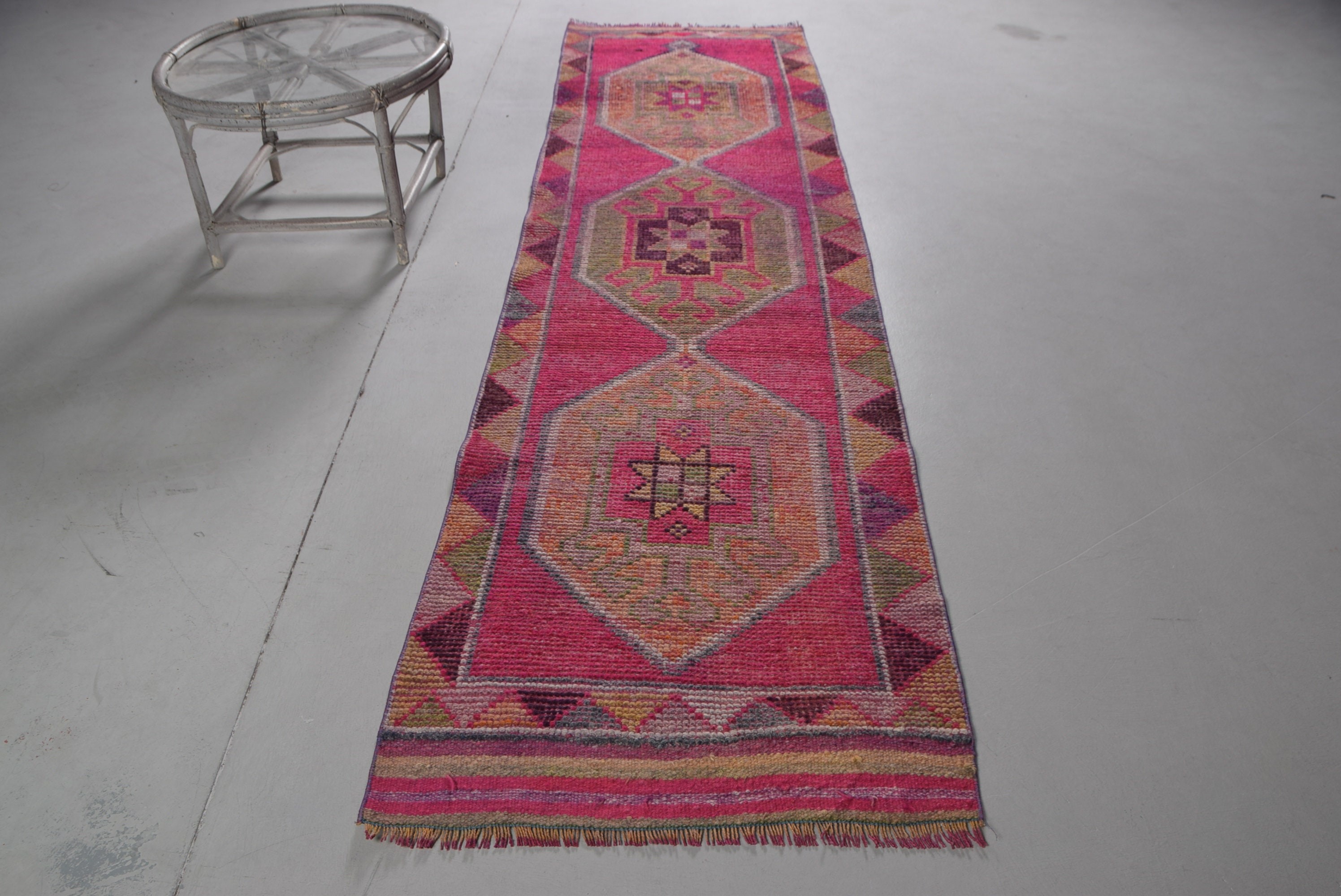Pink Cool Rug, Hallway Rugs, Home Decor Rug, Bedroom Rugs, 2.9x10.4 ft Runner Rug, Vintage Rug, Dorm Rug, Turkish Rugs, Stair Rugs, Art Rug