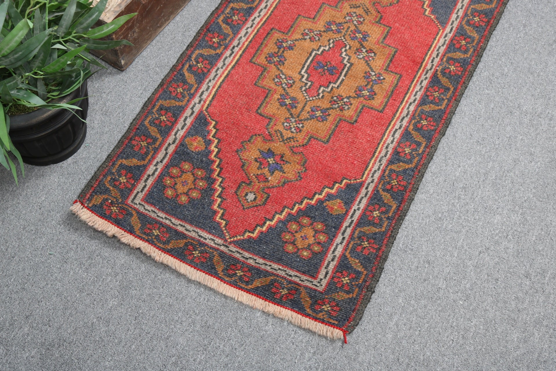 Türk Halıları, Açıklama Halıları, Vintage Halı, Boho Halı, 1,8x3,4 ft Küçük Halılar, Giriş Halısı, Duvara Asılı Halılar, Mutfak Halıları, Kırmızı Oryantal Halı