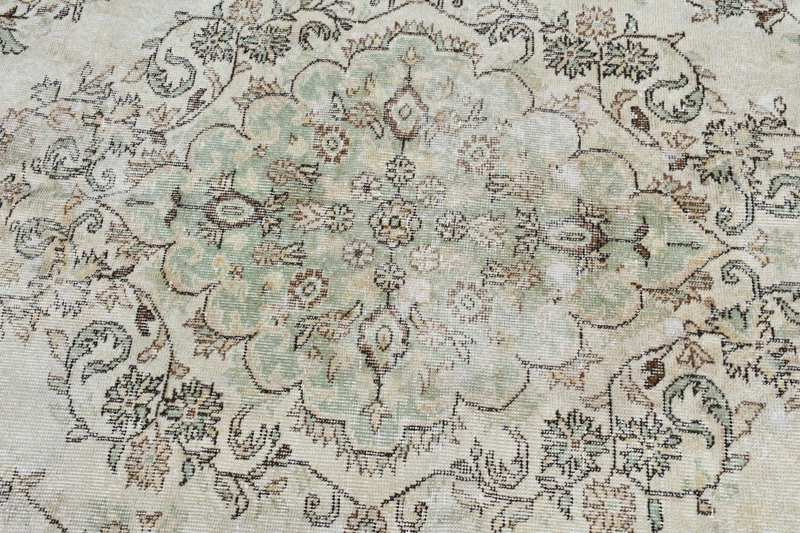 Yatak Odası Halıları, 5.9x9.8 ft Büyük Halı, Yeşil Şark Halıları, Türk Halısı, Fas Halısı, Salon Halıları, Vintage Halı, Oryantal Halılar, Eskitilmiş Halı