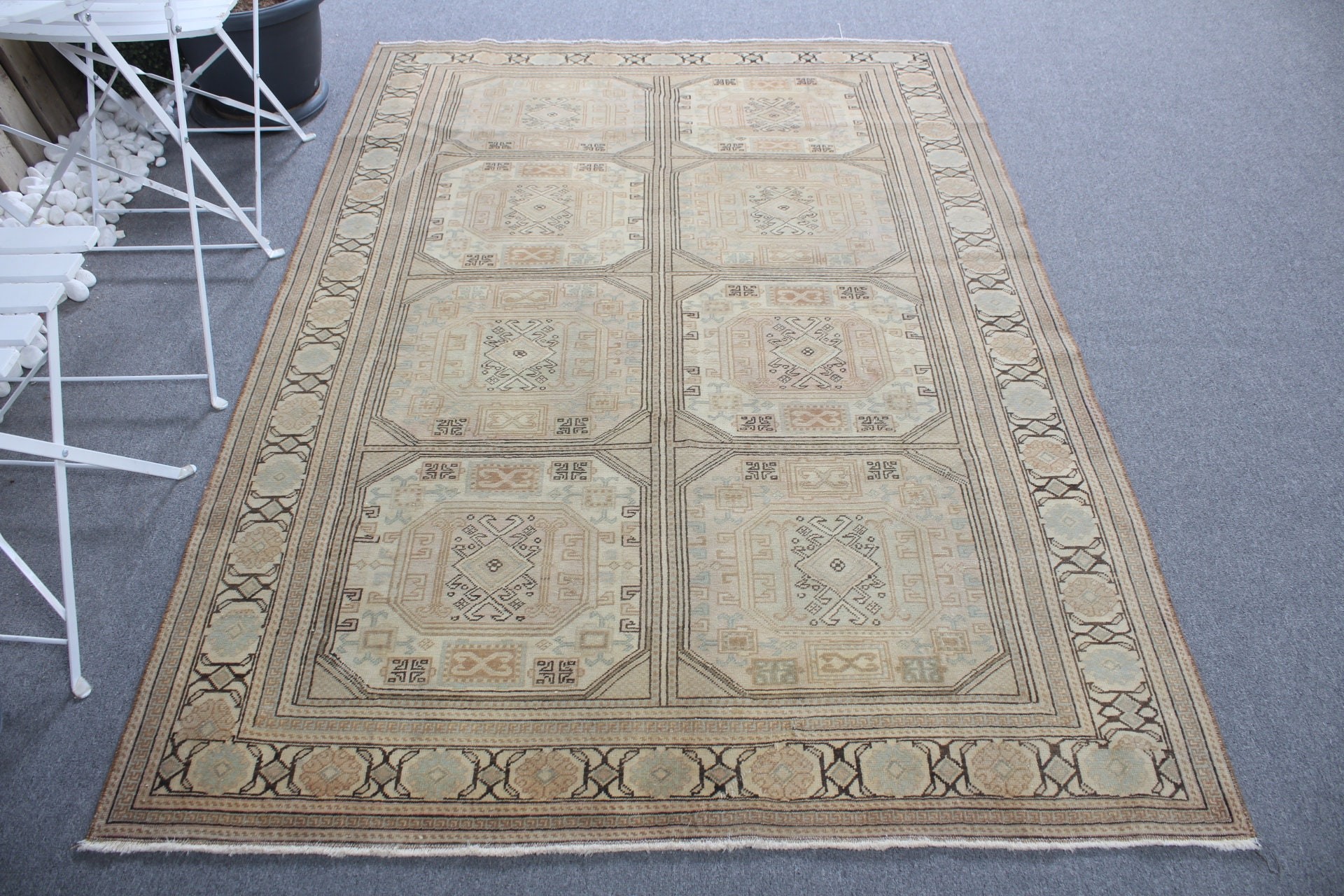 4.9x7 ft Area Rug, Living Room Rug, Bedroom Rugs, Brown Anatolian Rugs, Nursery Rug, Nomadic Rug, Vintage Rugs, Turkish Rugs