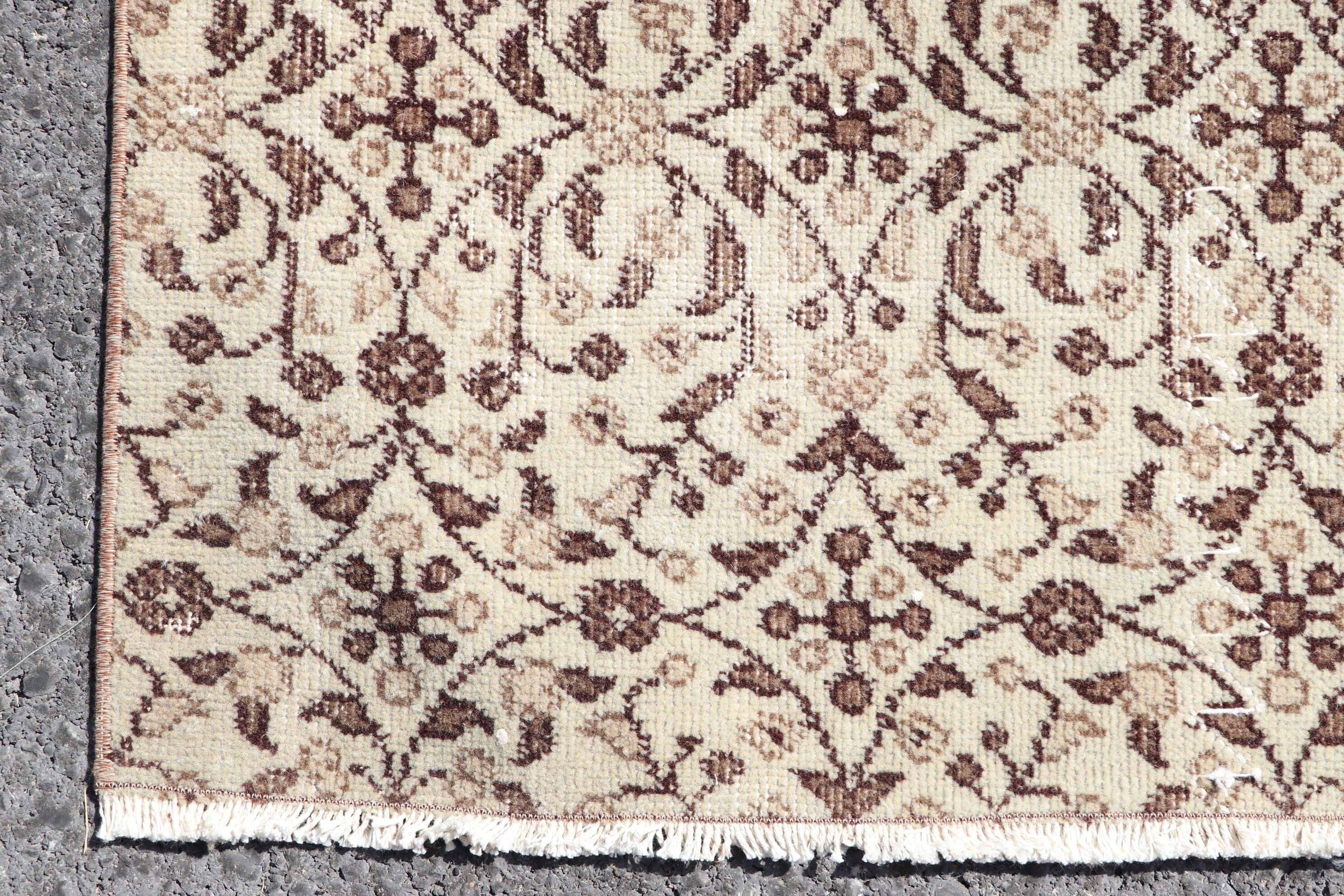 Rugs for Entry, Beige Bedroom Rug, Nursery Rug, Vintage Rugs, Anatolian Rug, Kitchen Rug, 3.4x6.3 ft Accent Rug, Floor Rugs, Turkish Rugs