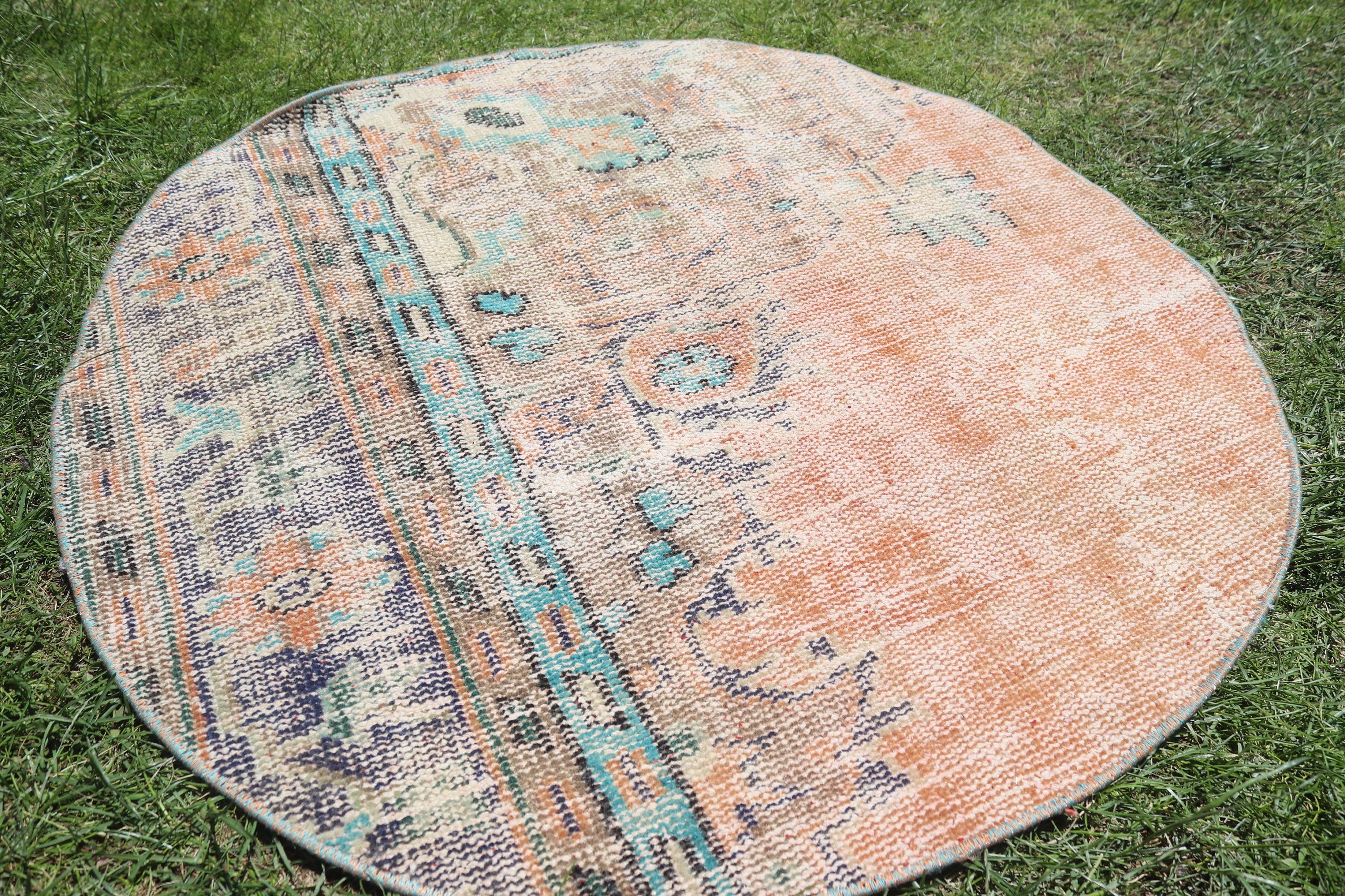 2.9x2.9 ft Small Rugs, Brown Geometric Rug, Small Boho Rugs, Geometric Rugs, Vintage Rugs, Oriental Rugs, Turkish Rugs, Nursery Rugs