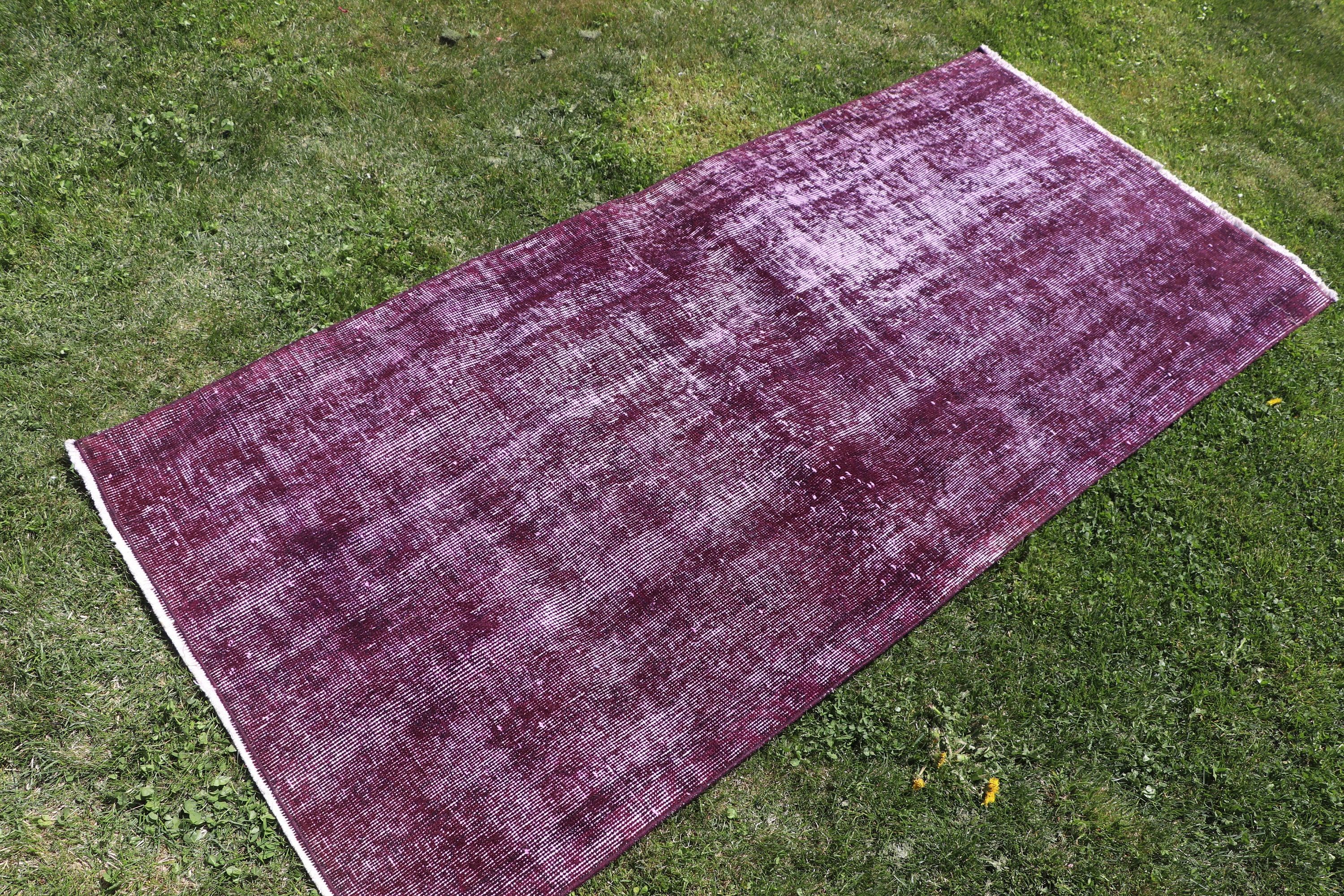 Vintage Rugs, Turkish Rug, Outdoor Rugs, Bedroom Rug, Cool Rug, Purple  2.8x6.3 ft Accent Rugs, Decorative Rugs