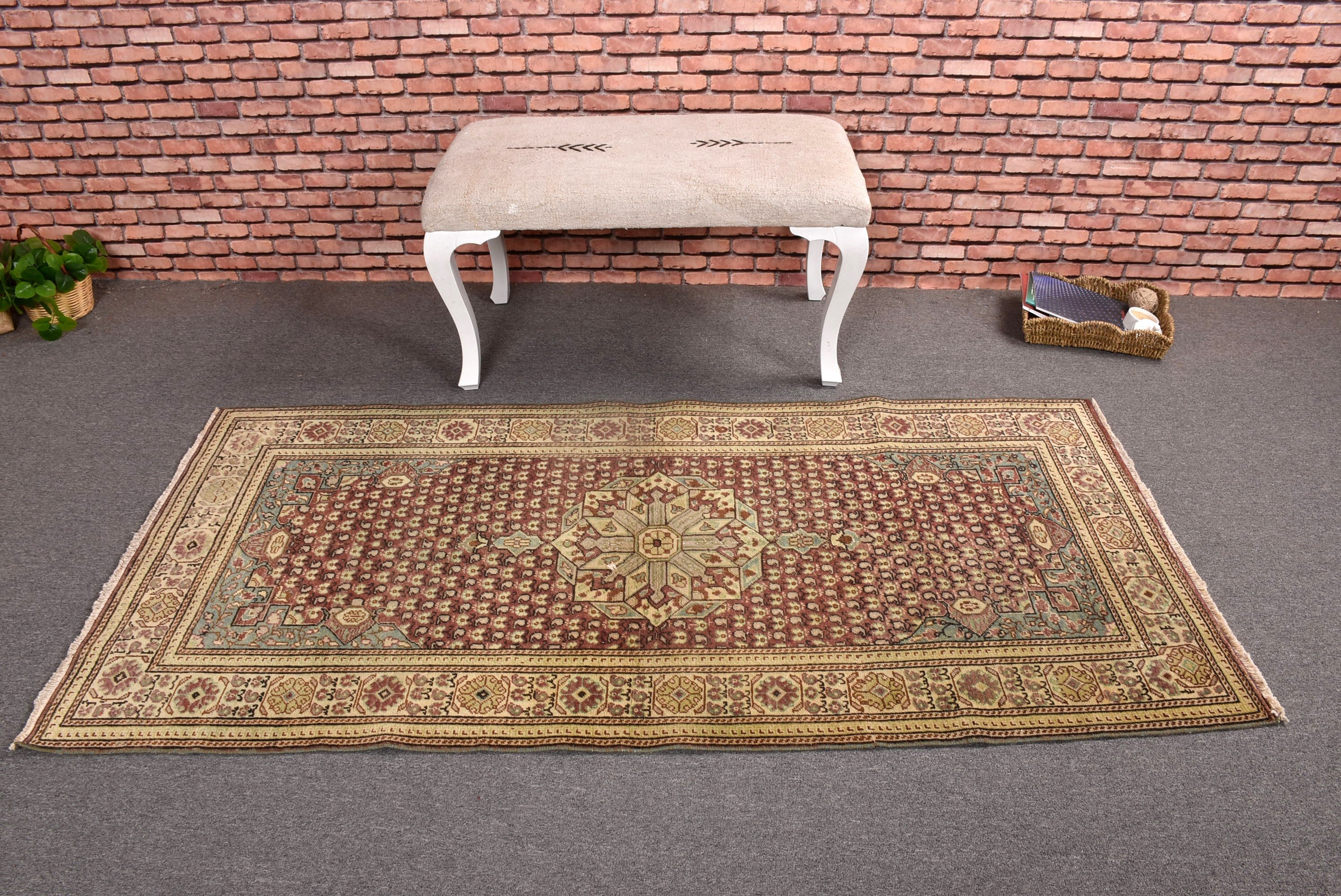 Türk Halısı, Yatak Odası Halıları, Vintage Halılar, Yatak Odası Halıları, 3,2x6,4 ft Aksan Halıları, Mor Oryantal Halılar, Yer Halıları, Açıklama Halısı