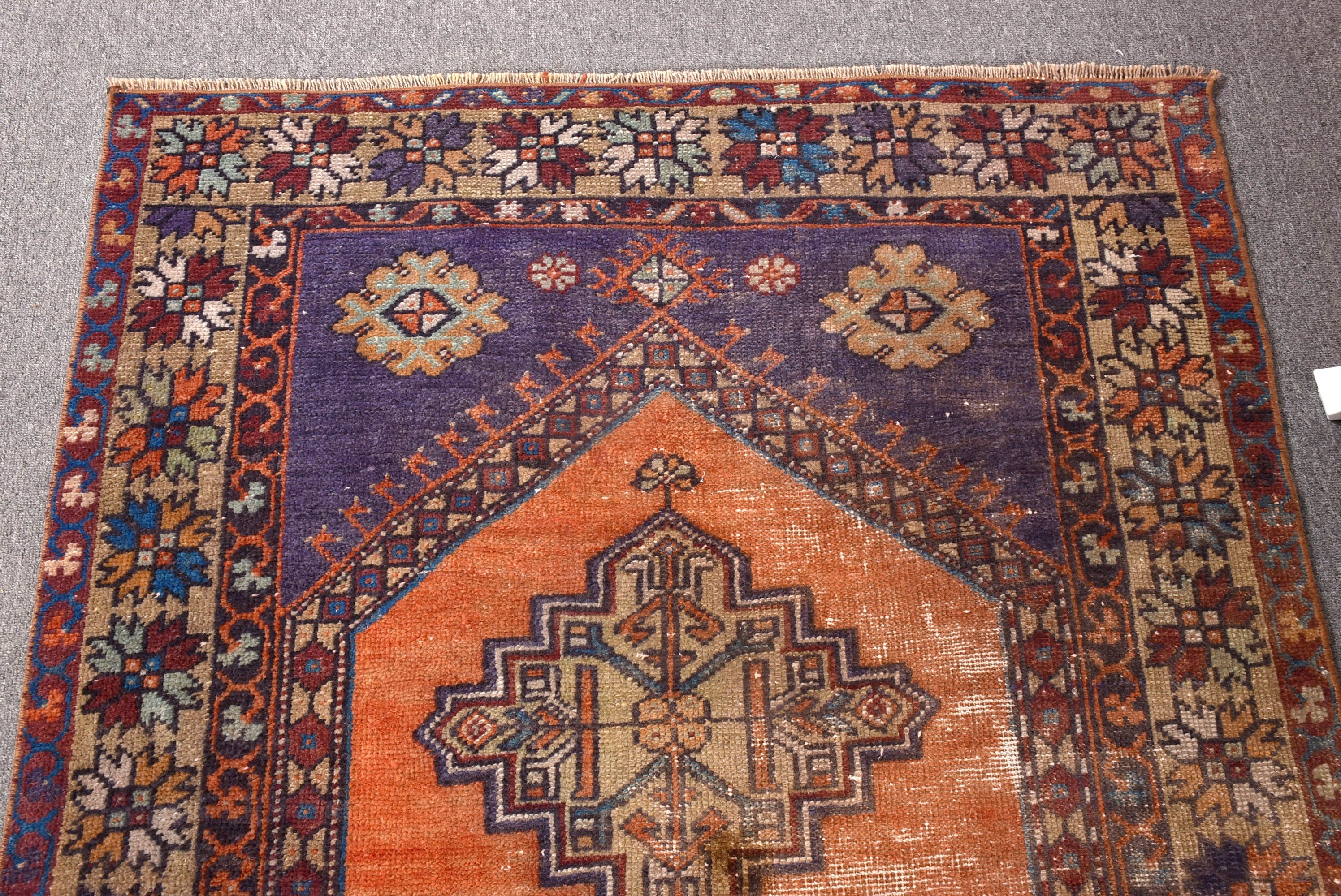 Anadolu Halısı, Mor Mutfak Halıları, Aztek Halısı, Boho Vurgulu Halı, Giriş Halısı, Vintage Halılar, Türk Halısı, Modern Halı, 3,4x5,2 ft Vurgulu Halılar