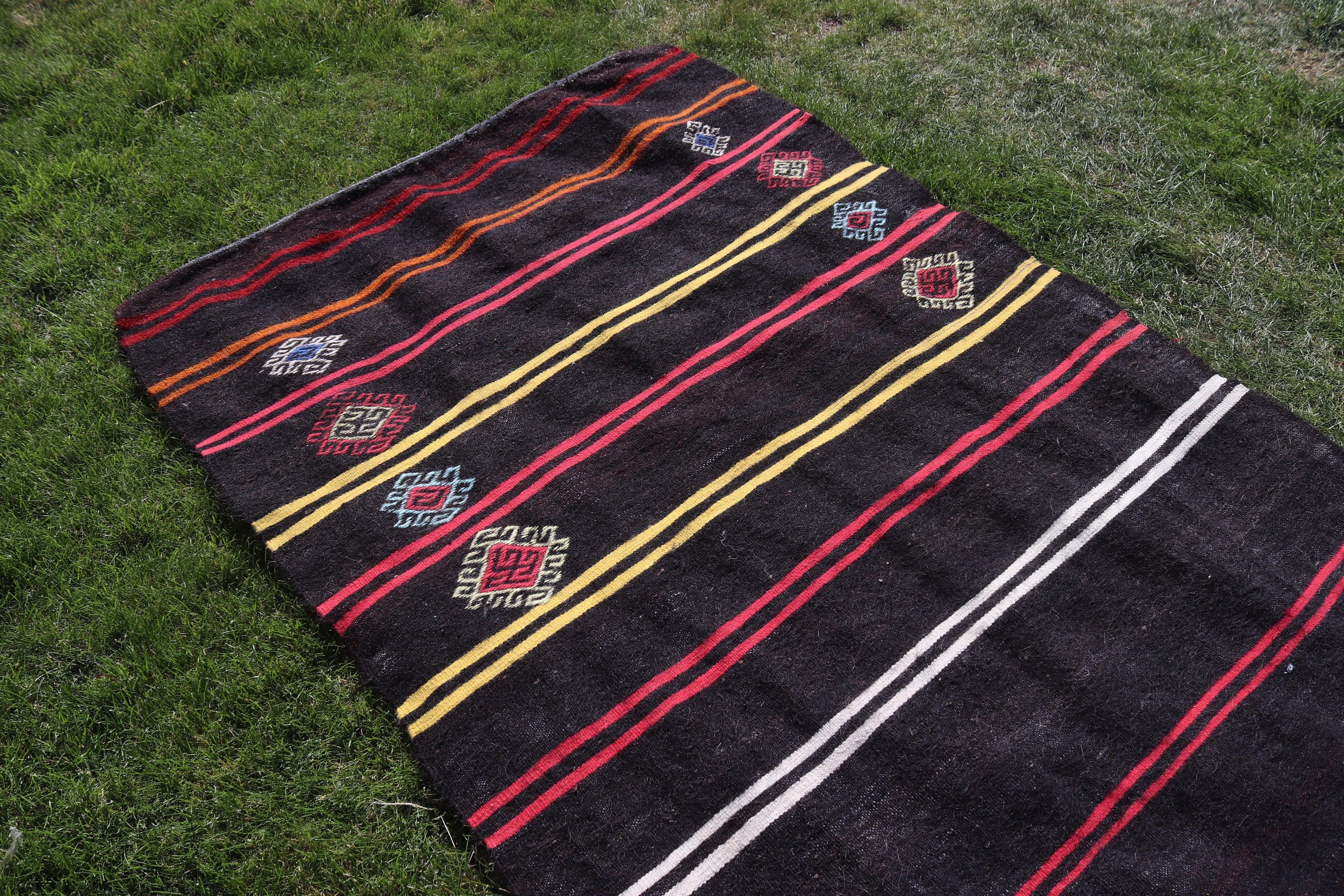 4.1x10.8 ft Runner Halılar, Boho Halılar, Pembe Açıklama Halıları, Vintage Halılar, Türk Halıları, Kilim, Mutfak Halısı, Koridor Halısı, Uzun Yolluk Halısı