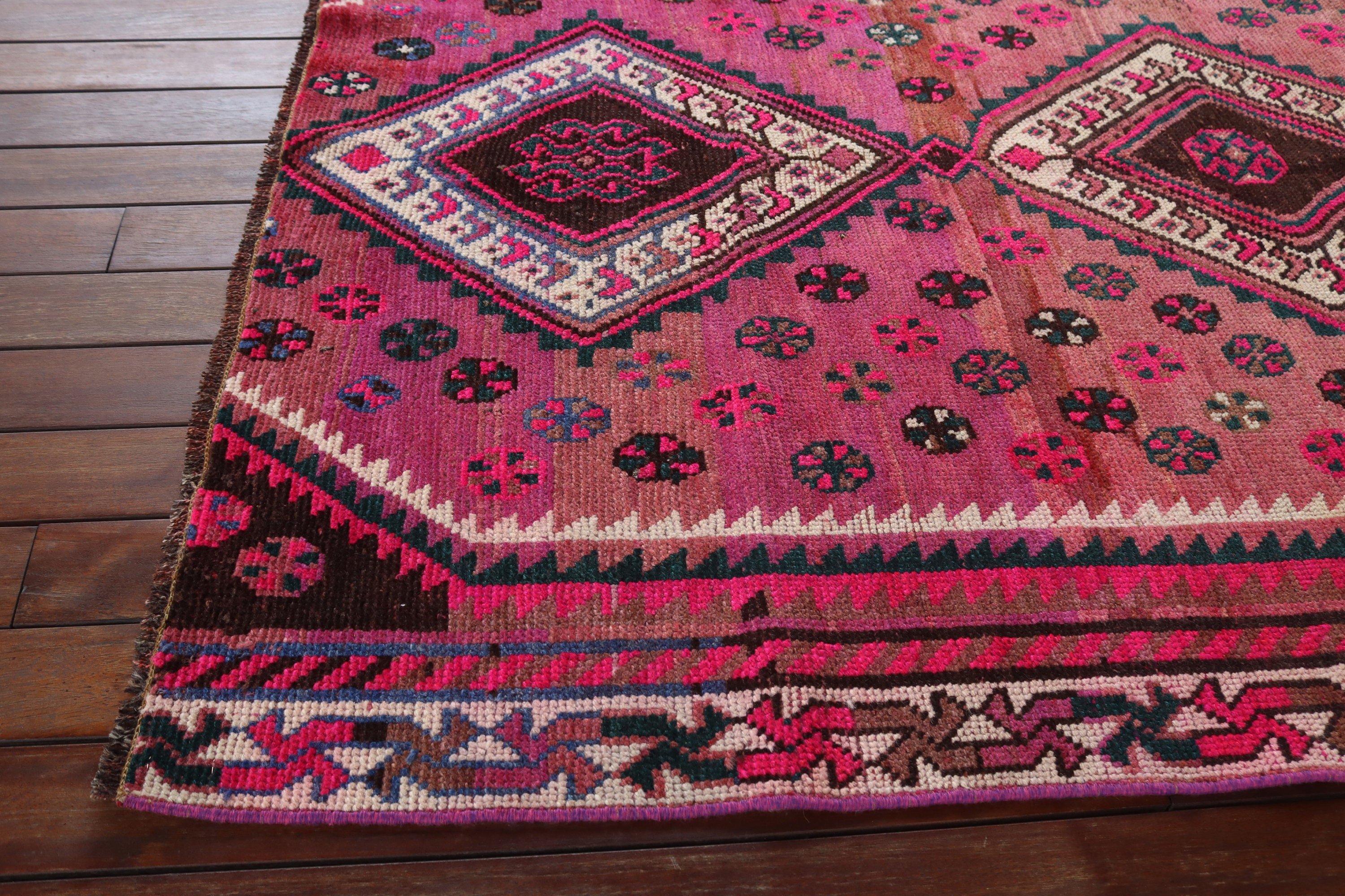 4.3x7 ft Area Rugs, Neutral Rugs, Pink Flatweave Rug, Turkish Rug, Rugs for Living Room, Vintage Rug, Oushak Area Rug, Geometric Rug