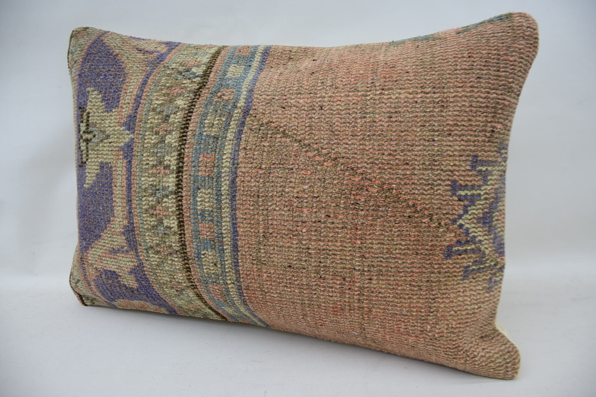 Home Decor Pillow, Authentic Pillow Cover, Kilim Cushion Sham, Vintage Pillow, 16"x24" Red Pillow Case, Cozy Throw Pillow