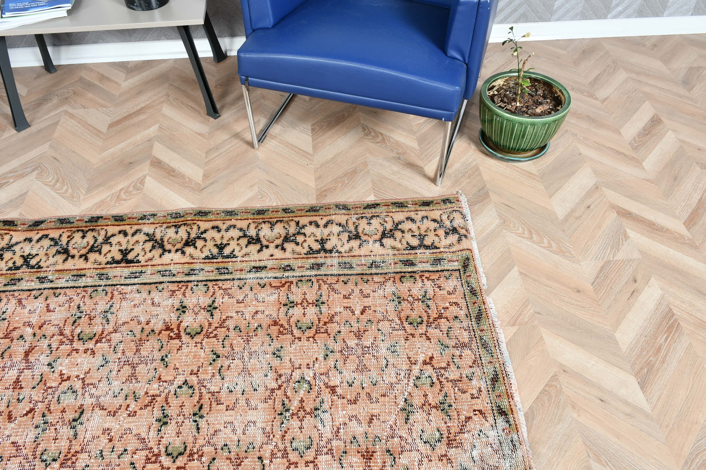 5.7x7.9 ft Large Rug, Vintage Rugs, Salon Rug, Living Room Rug, Brown Floor Rug, Turkey Rugs, Turkish Rug, Anatolian Rug, Floor Rug