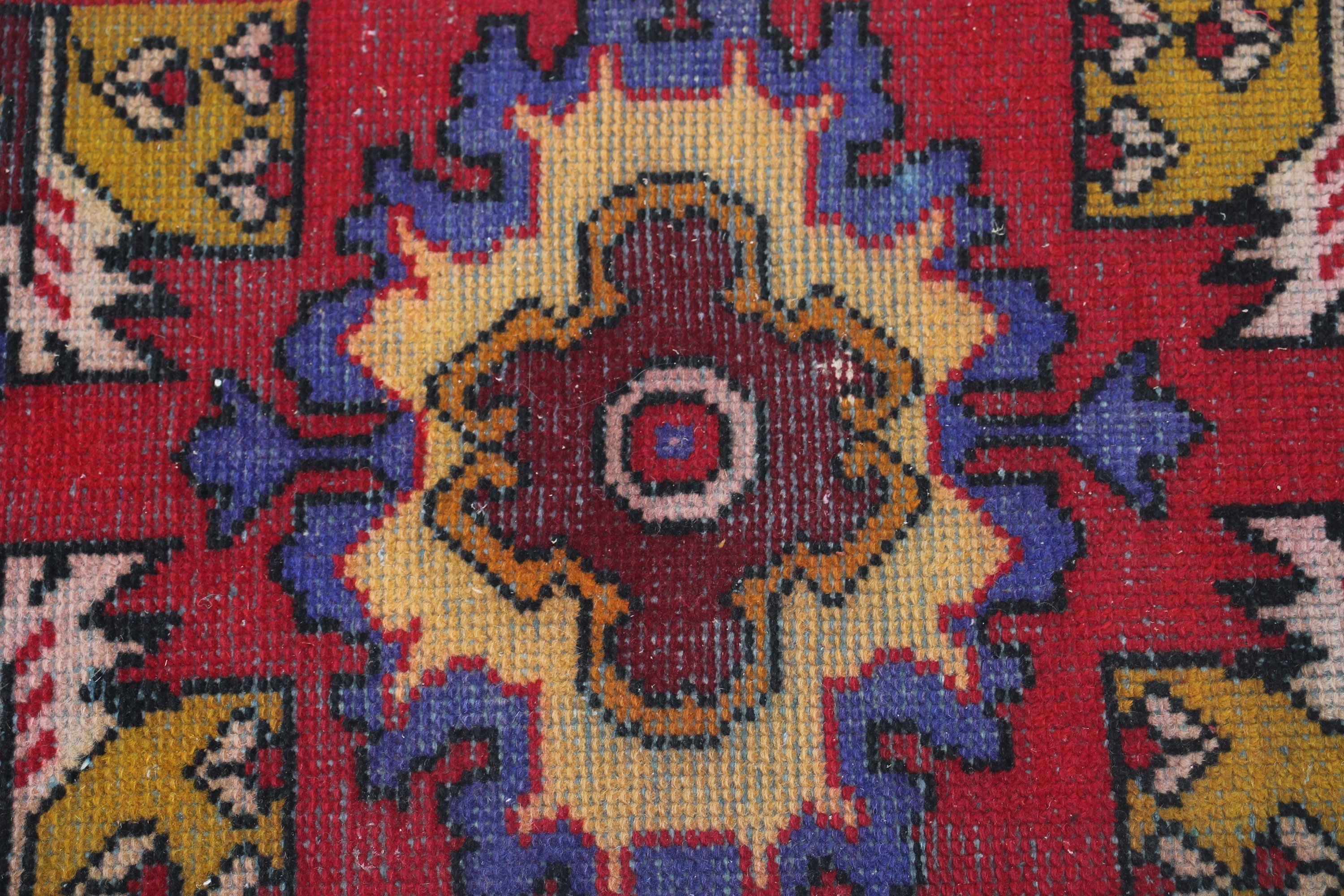 Bohemian Rug, 1.7x2.8 ft Small Rugs, Vintage Rug, Kitchen Rug, Turkish Rug, Oushak Rugs, Red Anatolian Rugs, Door Mat Rug, Wall Hanging Rug