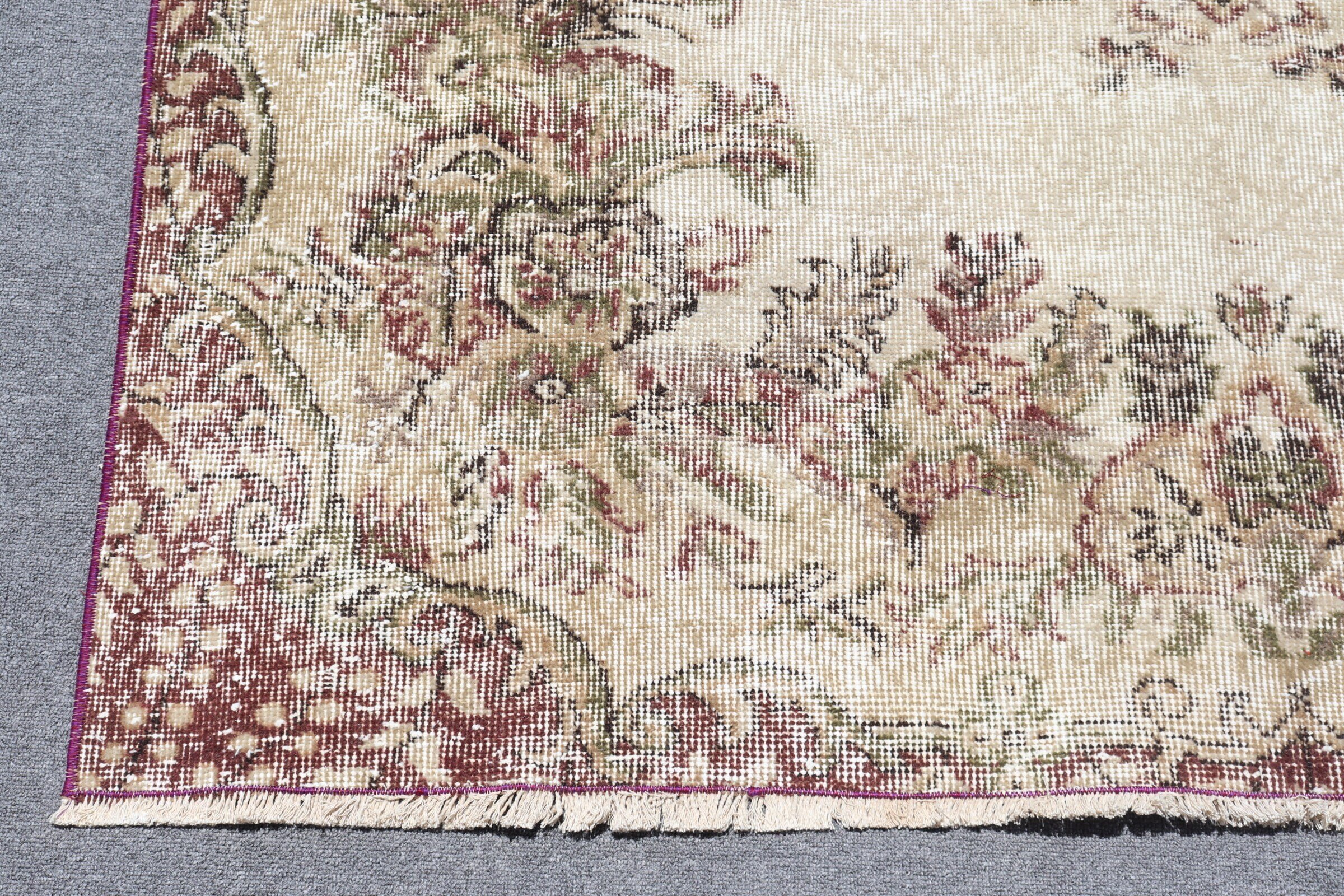 Living Room Rug, Oushak Rug, Turkish Rugs, Rugs for Salon, Vintage Rug, Salon Rug, Home Decor Rug, 5.2x7.9 ft Large Rug, Brown Cool Rug