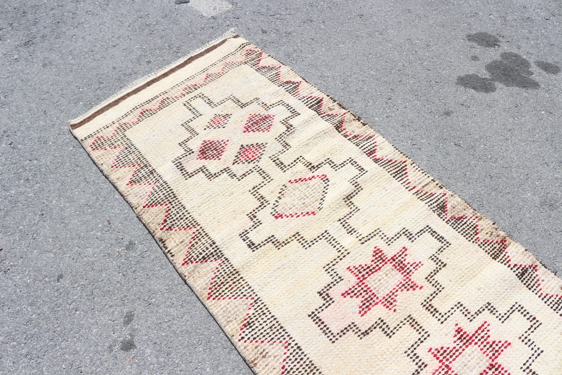 Hallway Rugs, Corridor Rugs, Aesthetic Rug, 2.8x10 ft Runner Rugs, Turkish Rugs, Vintage Rug, Bedroom Rug, Moroccan Rugs, Beige Antique Rug