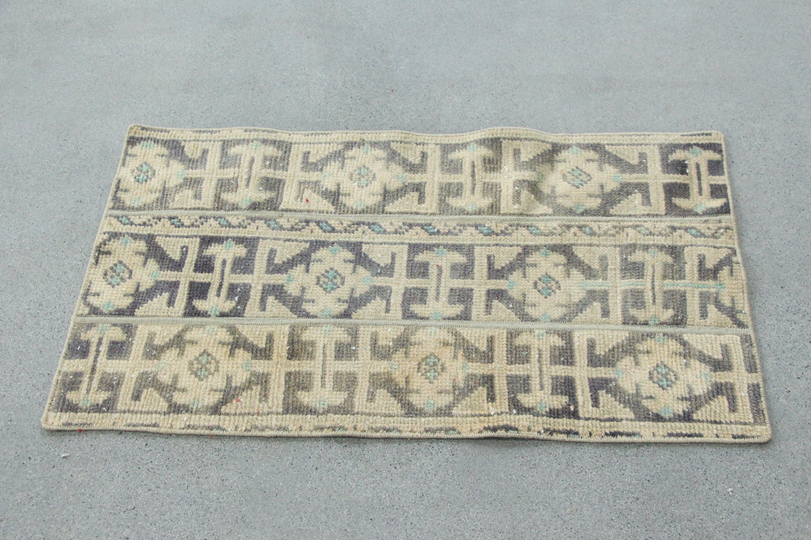 Turkish Rug, Ethnic Rug, Vintage Rug, Anatolian Rug, Wall Hanging Rugs, Bedroom Rug, 1.7x3.1 ft Small Rug, Kitchen Rug, Brown Oriental Rugs