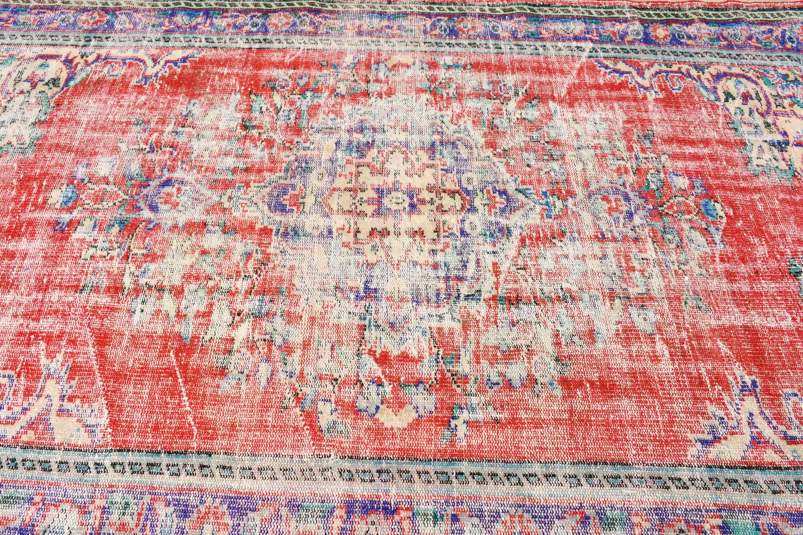 Natural Rug, Bedroom Rugs, 6x9.1 ft Large Rug, Kitchen Rug, Antique Rug, Red Antique Rugs, Dining Room Rug, Turkish Rug, Vintage Rug