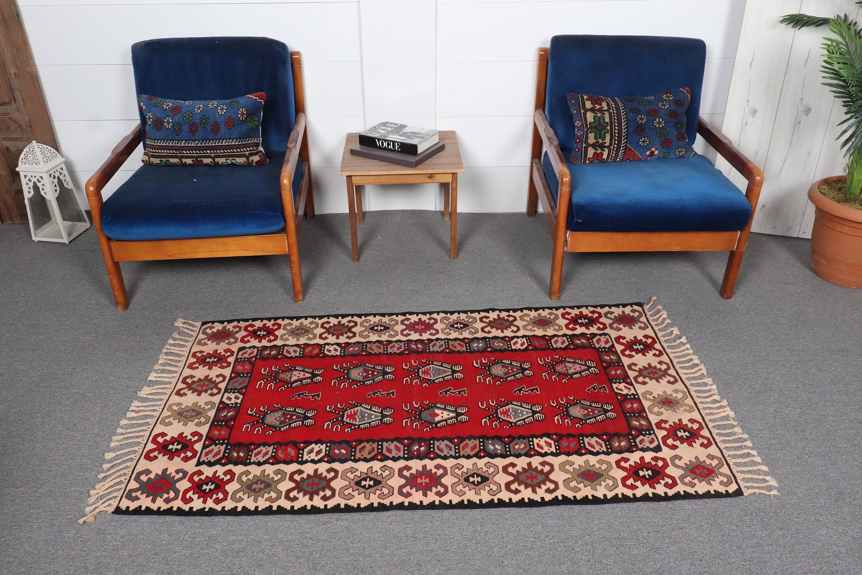 Bedroom Rug, Art Rug, Kilim, Red Anatolian Rugs, Antique Rugs, Vintage Rug, Turkish Rug, 2.9x5.2 ft Accent Rugs, Kitchen Rug