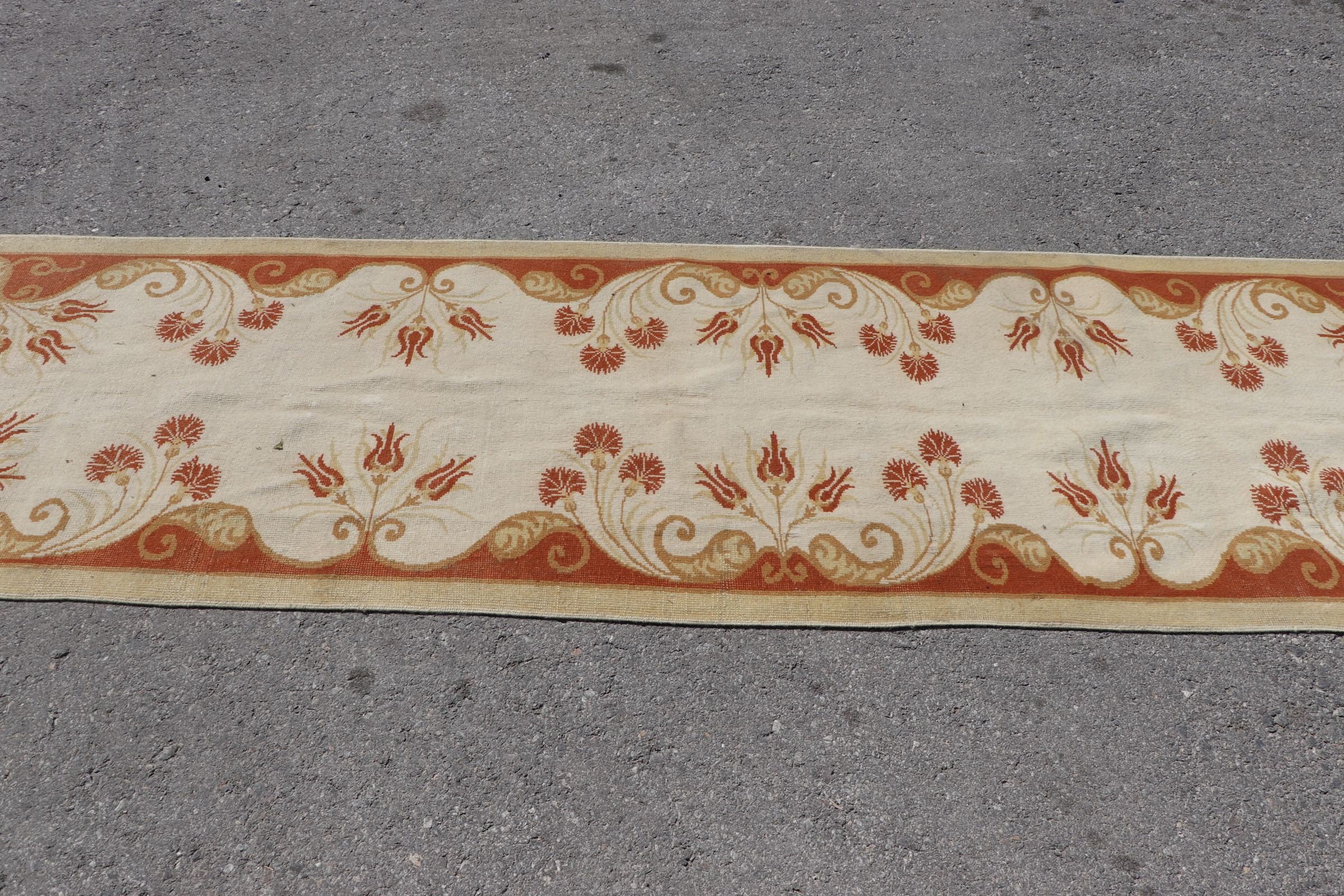 Koridor Halısı, Organik Halı, Vintage Halılar, Türk Halısı, Yün Halısı, Anadolu Halısı, Beyaz Fas Halısı, Mutfak Halısı, 2,8x9,4 ft Yolluk Halıları