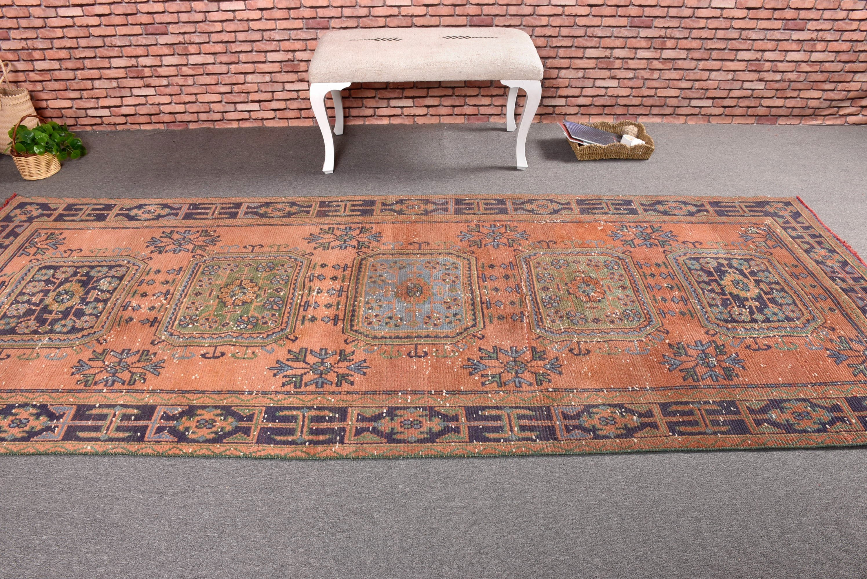 Oturma Odası Halıları, Vintage Halı, Büyük Boho Halısı, Ev Dekor Halıları, 4.3x10.7 ft Büyük Halı, Anadolu Halısı, Türk Halısı, Pembe Ev Dekor Halıları