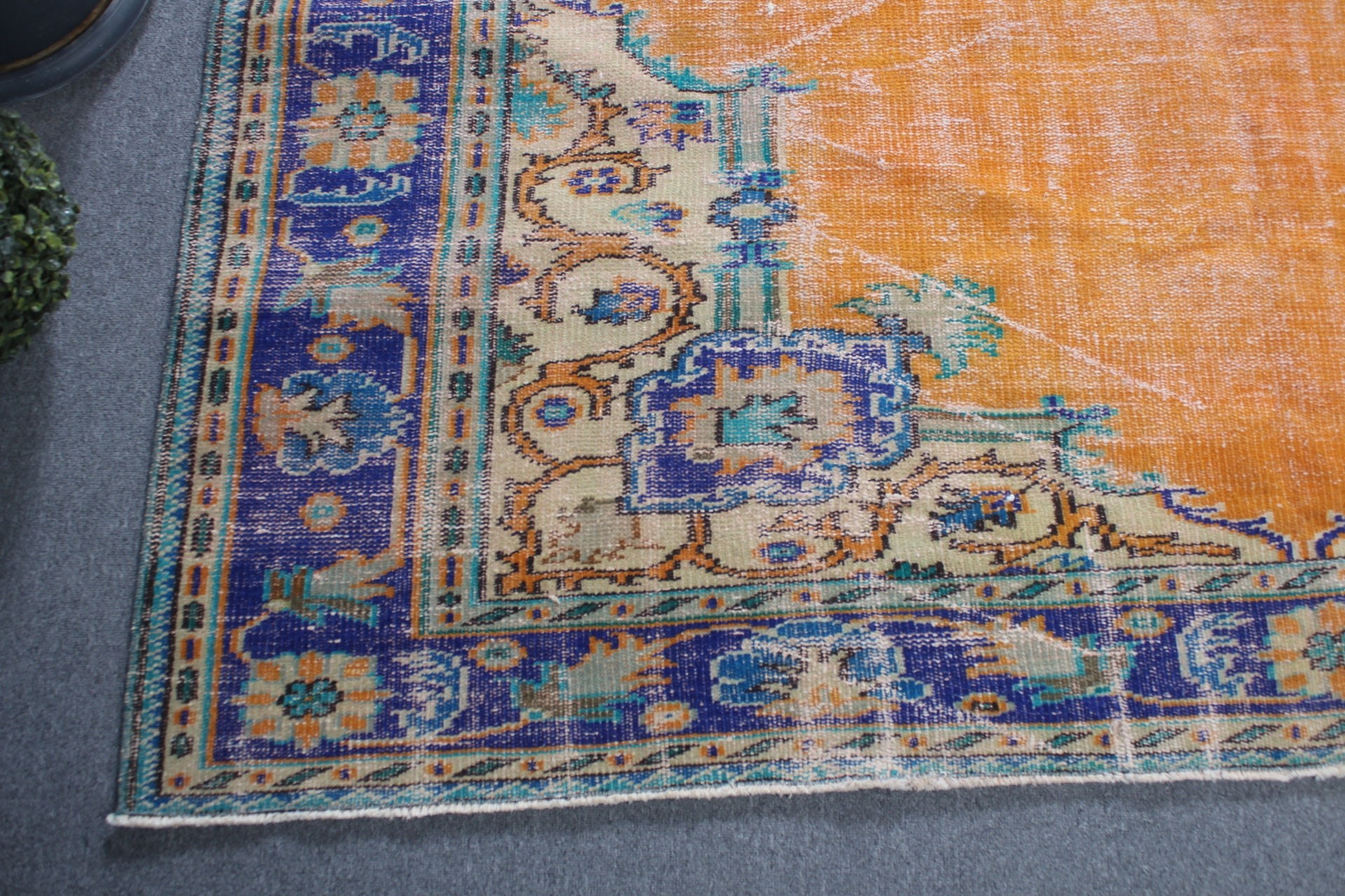 Cool Rug, Pale Rug, Living Room Rug, 6.6x10.5 ft Large Rugs, Salon Rugs, Antique Rug, Orange Home Decor Rugs, Turkish Rugs, Vintage Rugs