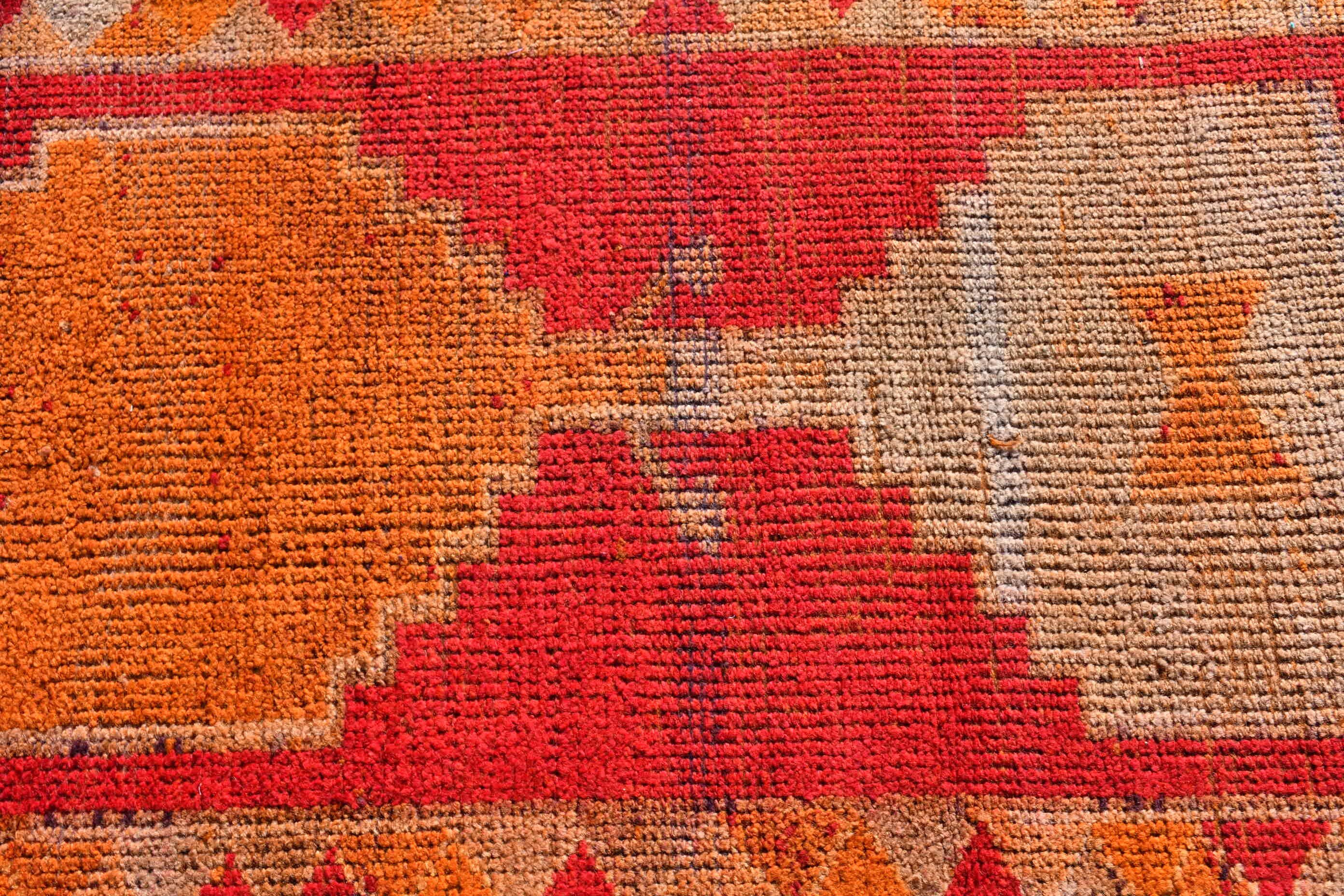 Orange Home Decor Rugs, Stair Rugs, Rugs for Runner, 2.6x11 ft Runner Rugs, Turkish Rug, Vintage Rug, Abstract Rug, Floor Rugs, Kitchen Rug