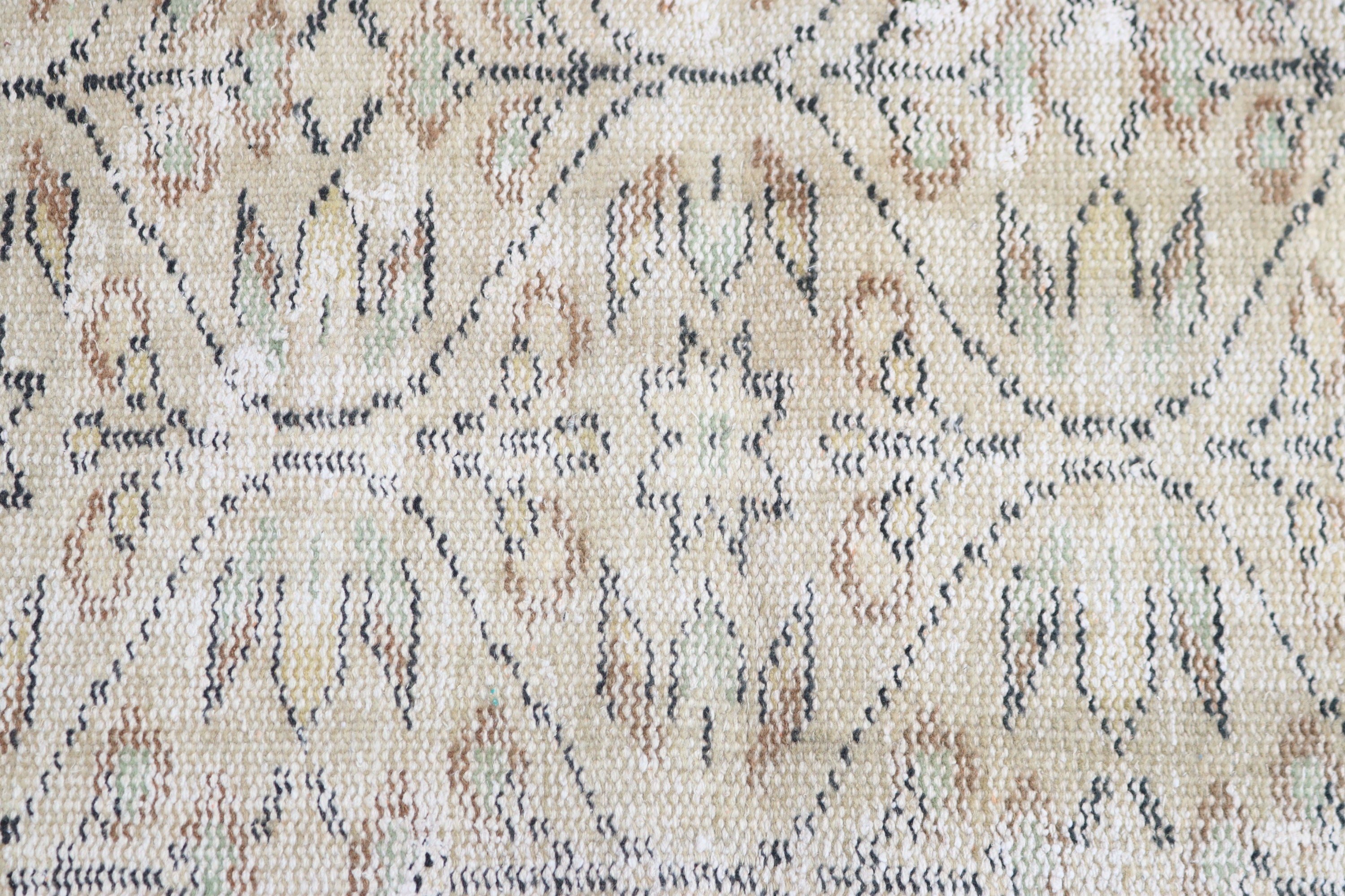 Boho Accent Rug, Vintage Rugs, 3.1x7.2 ft Accent Rugs, Handwoven Rugs, Kitchen Rugs, Anatolian Rugs, Beige Anatolian Rug, Turkish Rugs