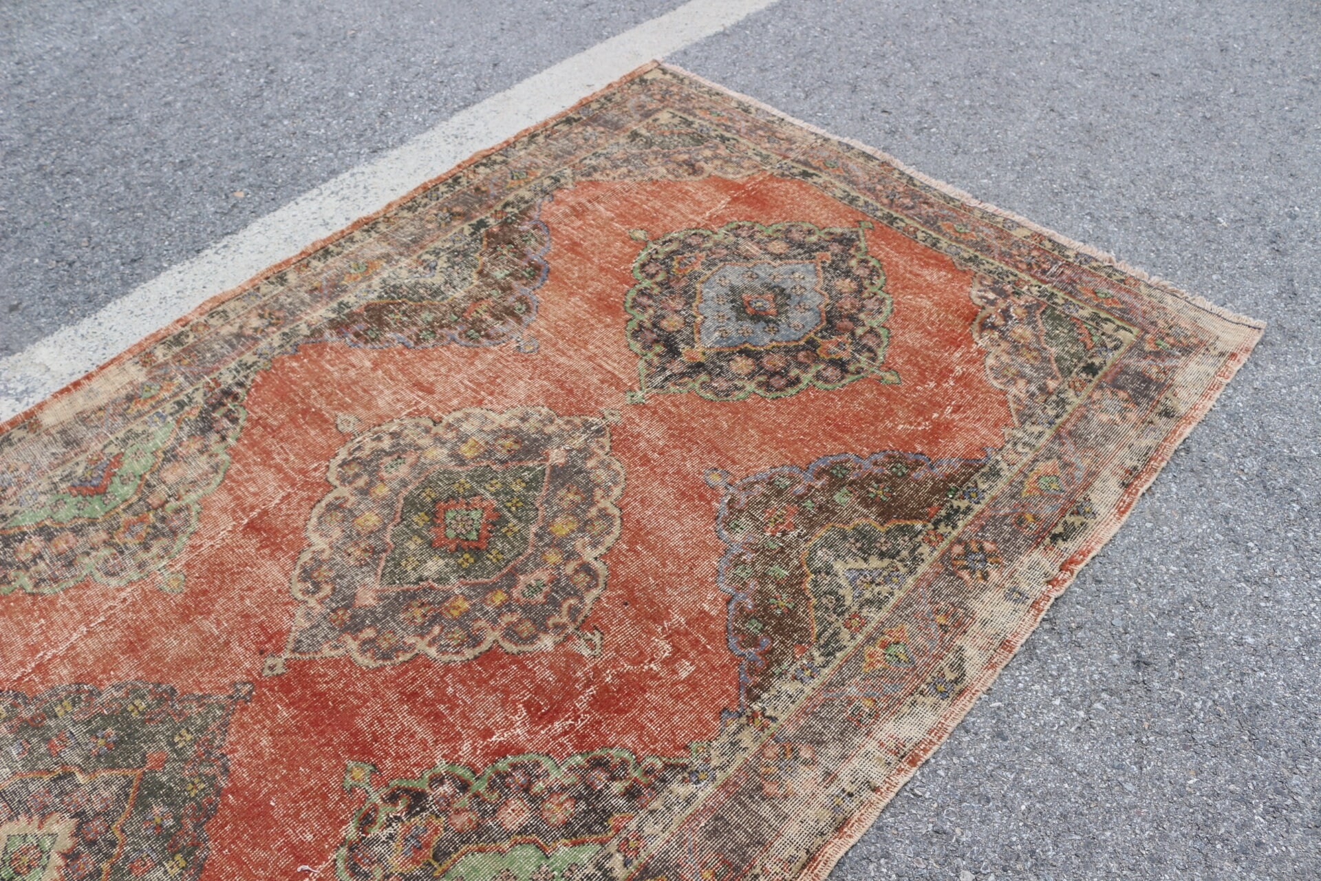 Rugs for Hallway, Anatolian Rugs, Oriental Rugs, Kitchen Rug, 5x12.5 ft Runner Rug, Vintage Rugs, Turkish Rugs, Orange Home Decor Rug