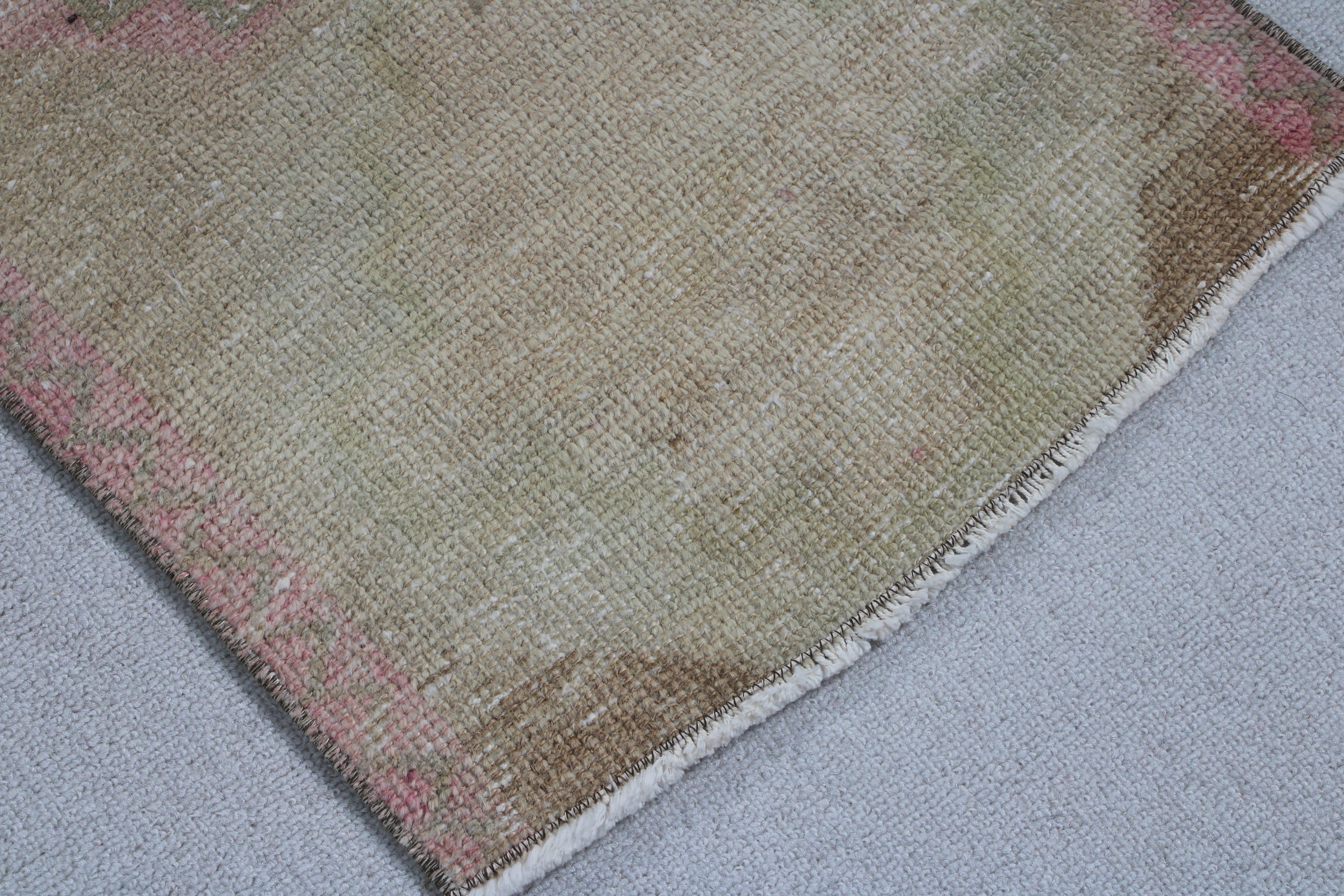 Decorative Rugs, Entry Rug, 1.6x3.1 ft Small Rugs, Green Statement Rug, Small Area Rug, Turkish Rug, Vintage Rugs, Wool Rug