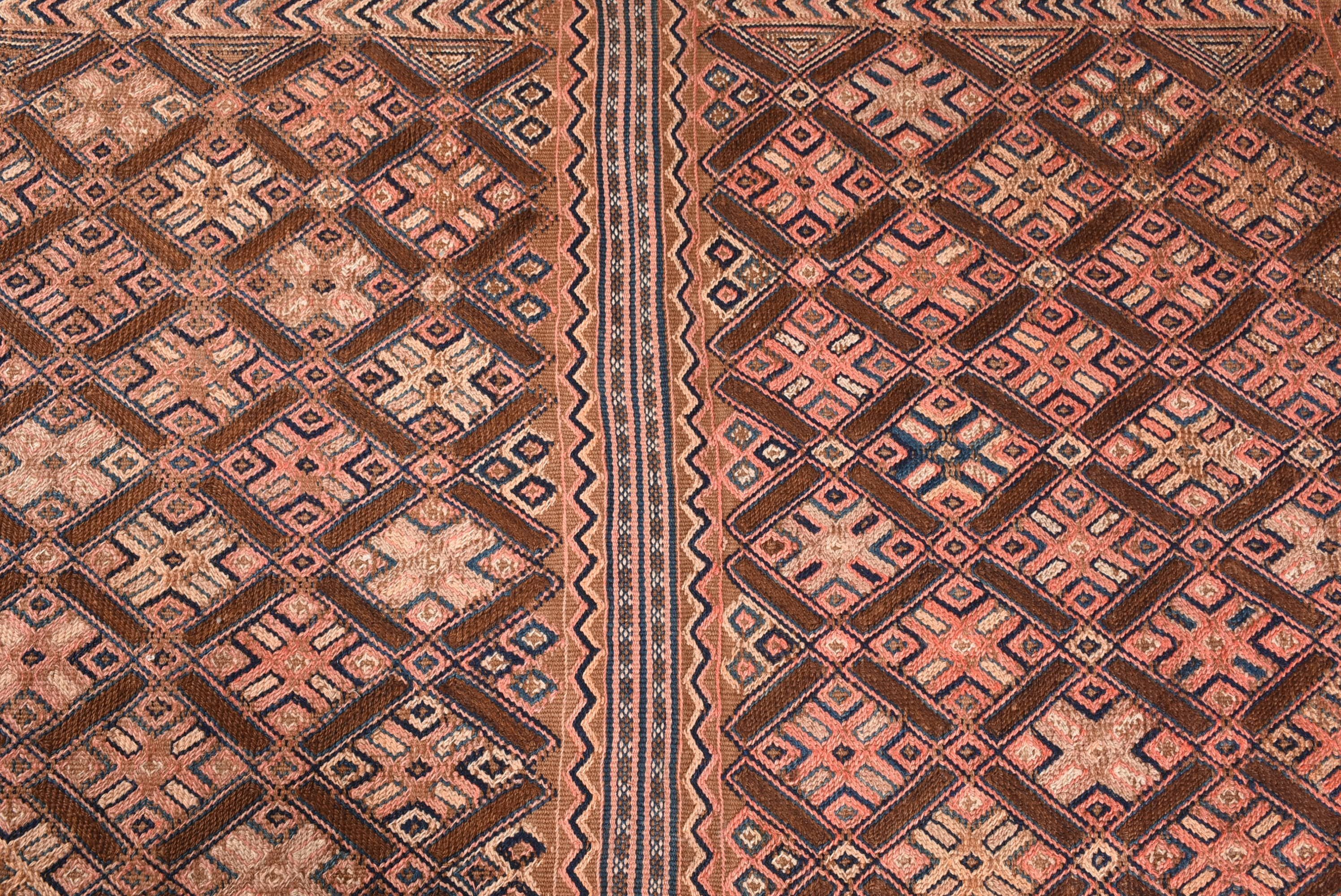 Vintage Rug, Brown  2.9x5.4 ft Accent Rugs, Entry Rugs, Cool Rugs, Kilim, Antique Rugs, Turkish Rug, Bedroom Rugs, Custom Rug