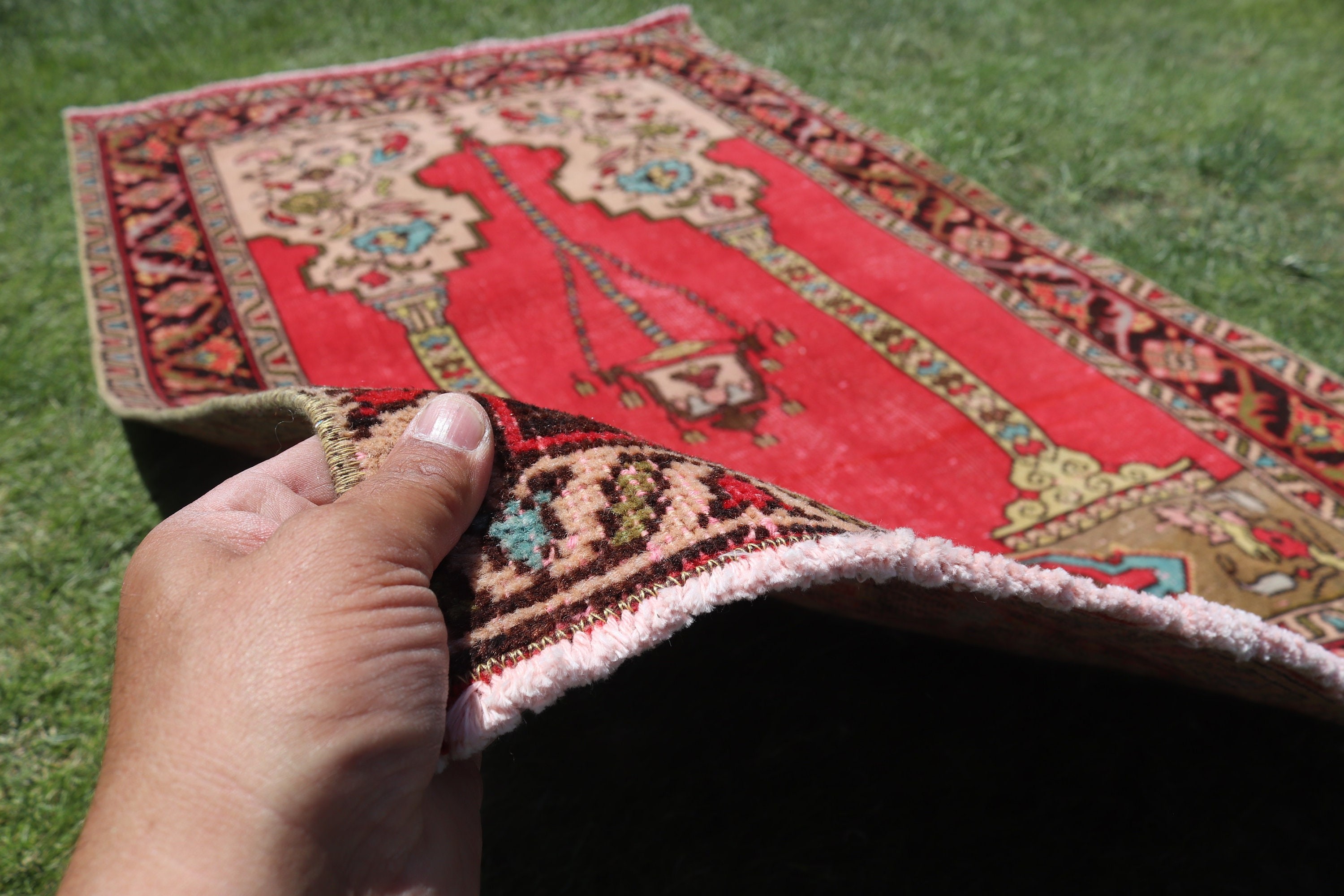 Kitchen Rugs, Turkish Rug, Vintage Rugs, Red Anatolian Rug, Rugs for Accent, Anatolian Rugs, Floor Rugs, Office Rugs, 3.4x5.4 ft Accent Rug