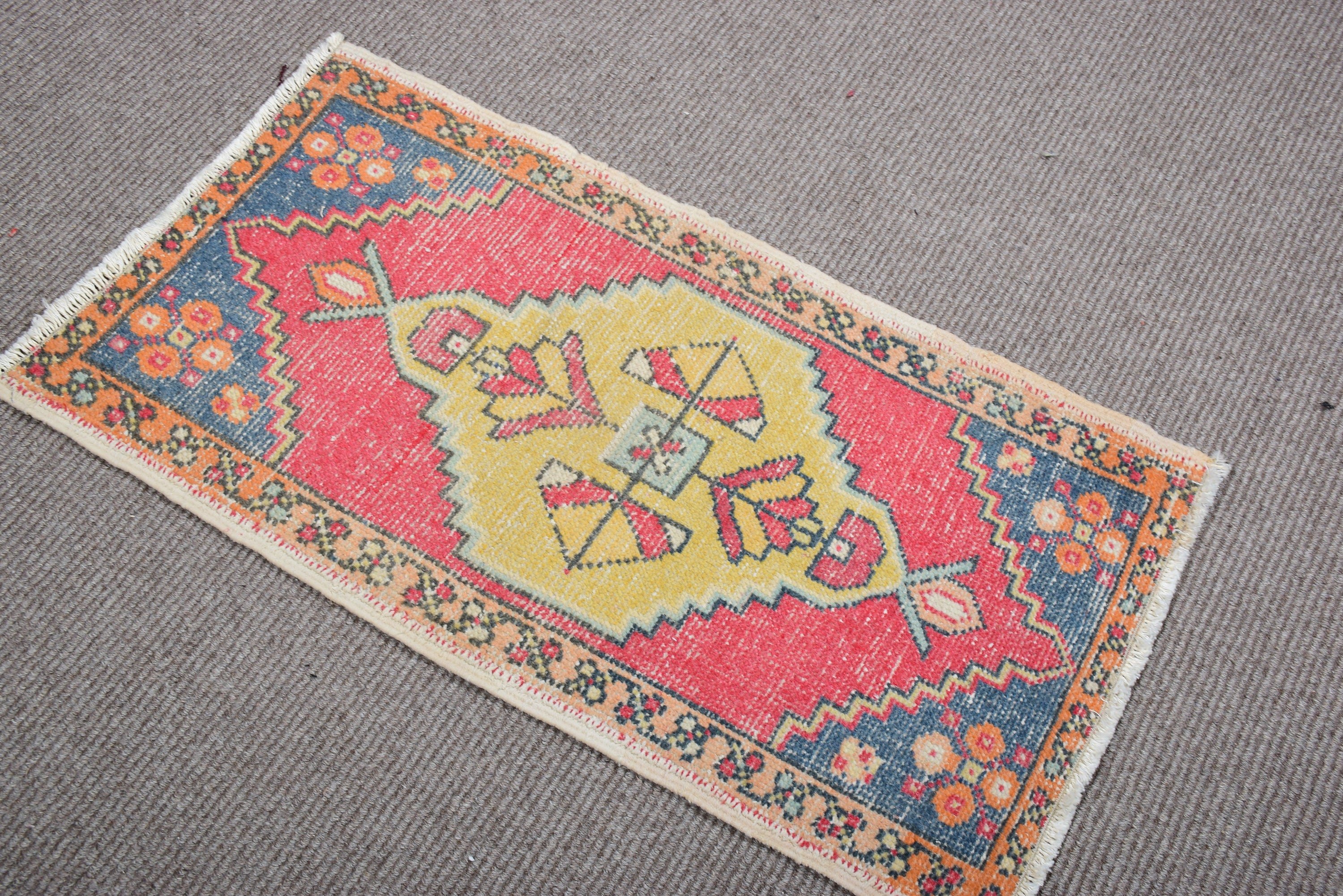 Ethnic Rugs, Small Vintage Rugs, Vintage Rugs, Yellow Oriental Rug, Flatweave Rug, Turkish Rugs, Statement Rugs, 1.6x3.1 ft Small Rugs