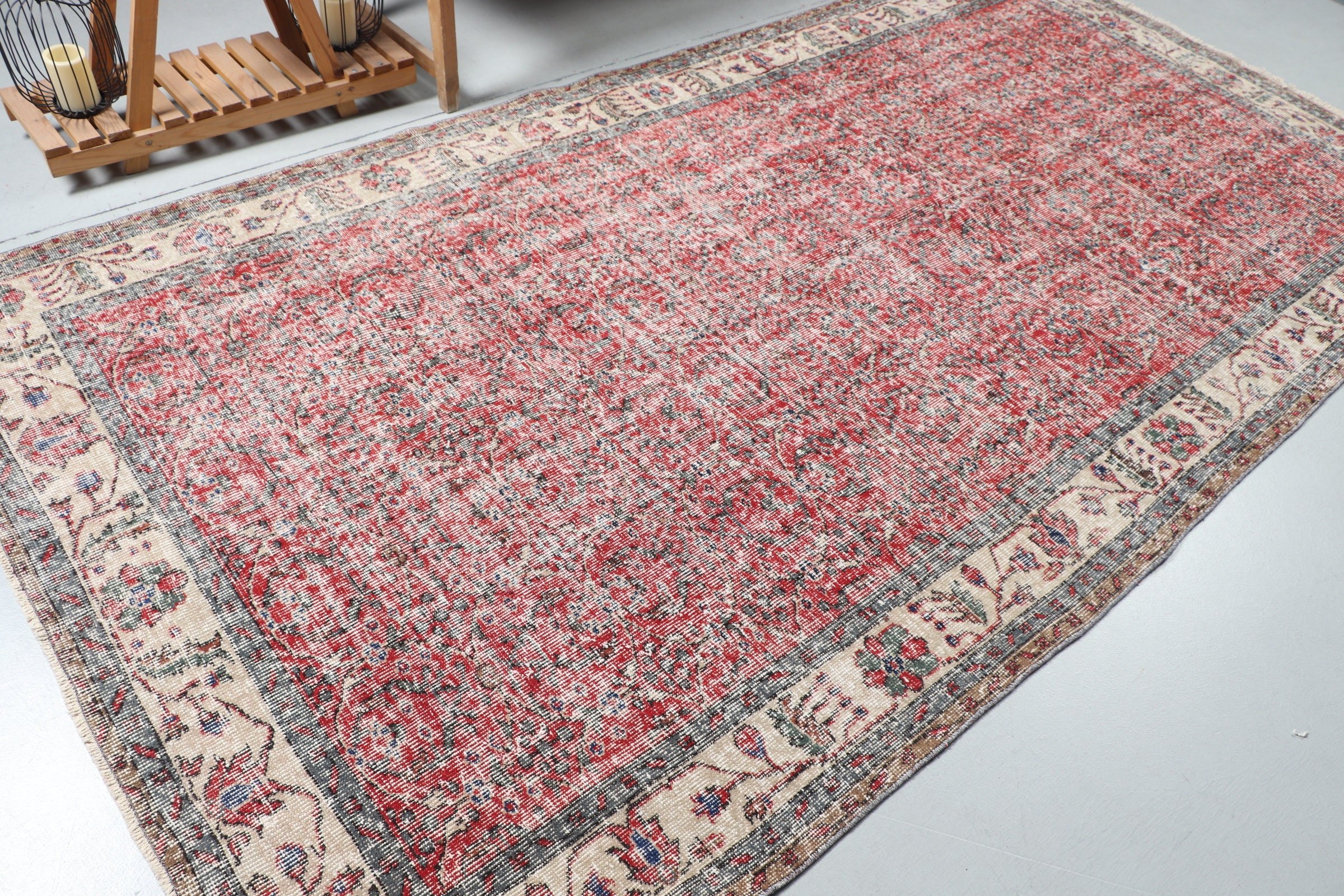 Living Room Rug, Bright Rugs, Vintage Rug, 5.5x10.6 ft Large Rugs, Anatolian Rug, Floor Rug, Bedroom Rug, Red Anatolian Rug, Turkish Rug