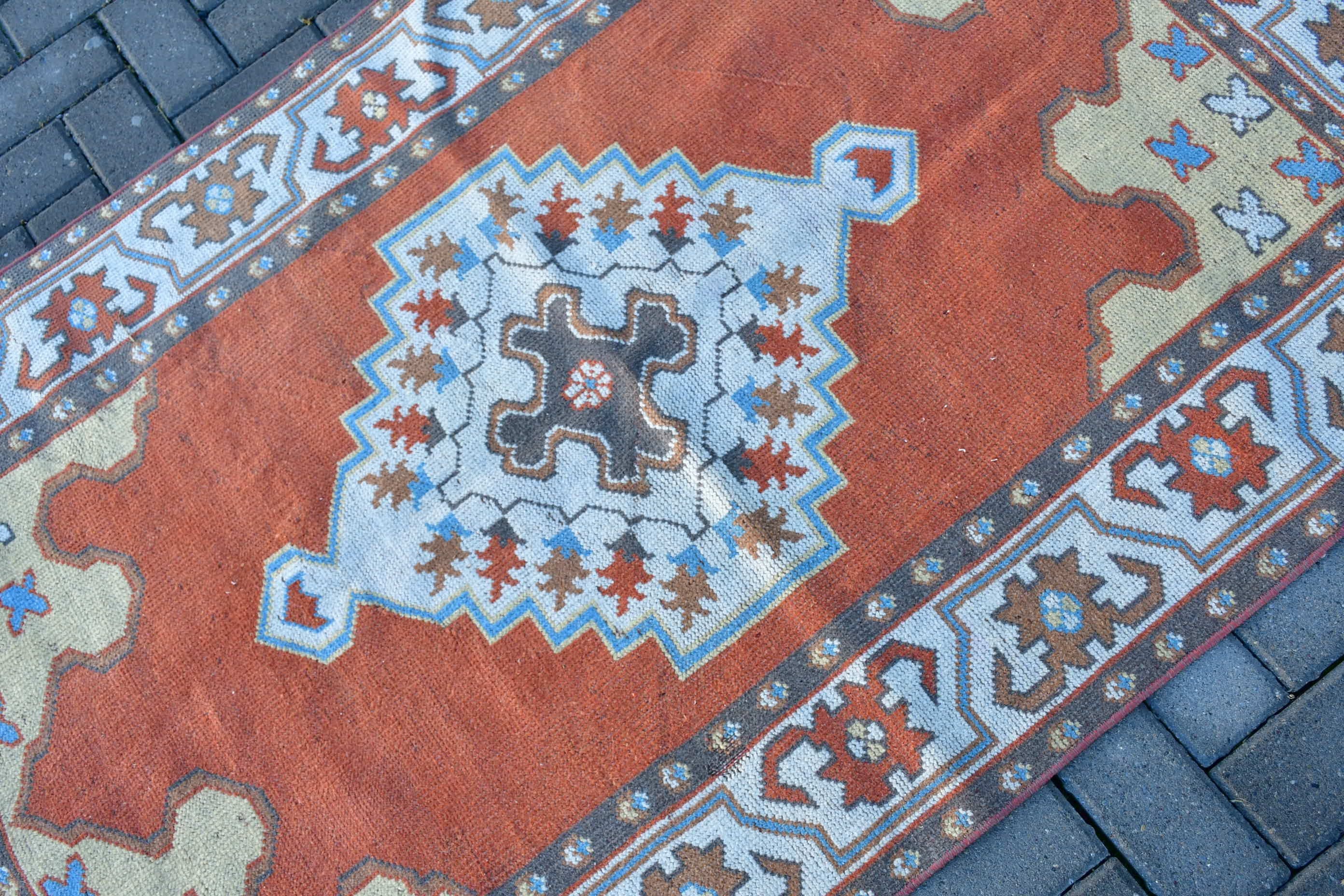 Rugs for Entry, Orange Oushak Rug, Nursery Rug, Oushak Rugs, 3.6x5.8 ft Accent Rug, Turkish Rug, Vintage Rug, Entry Rug